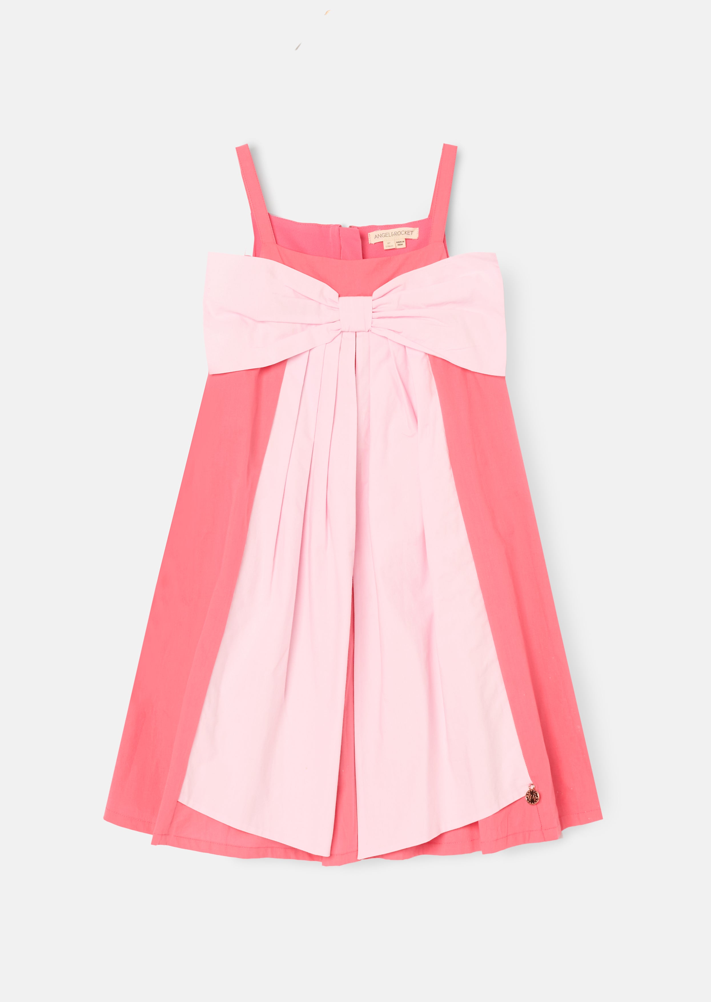 Vestido plisado con lazo Libby