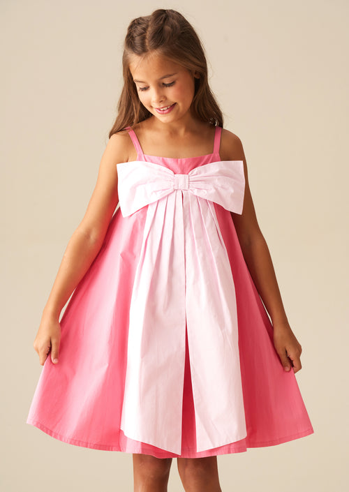 Robe plissée à nœud Libby