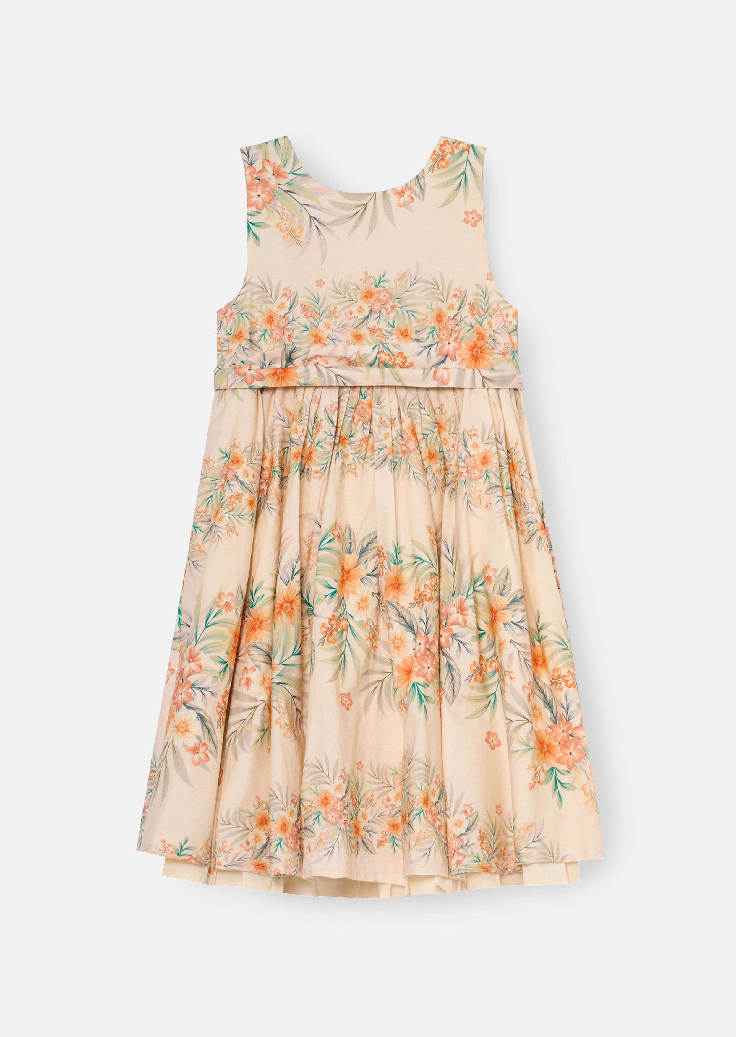 Primrose Print Stripe Sash Waist Dress