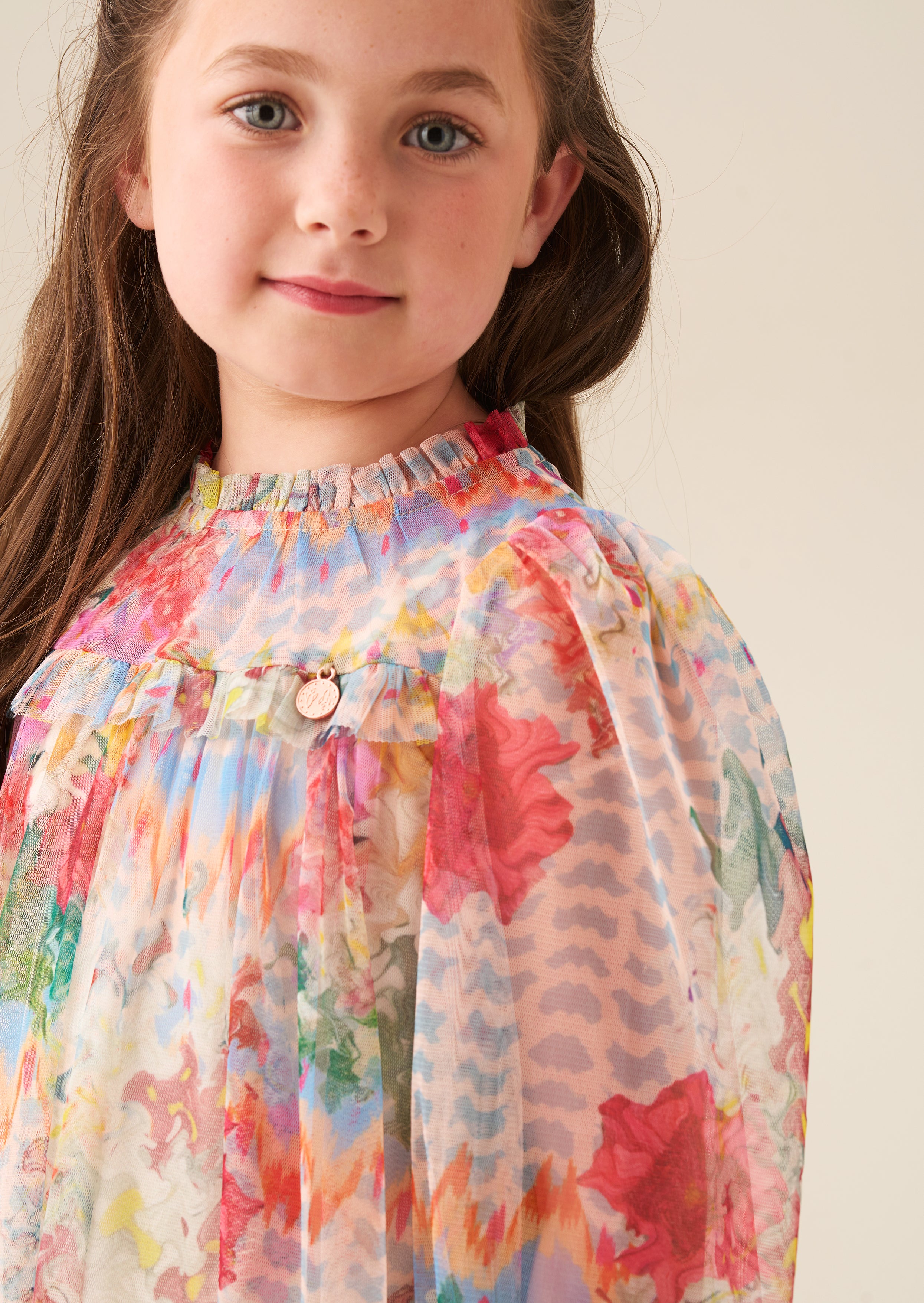 Beatrice Mesh Frill Dress