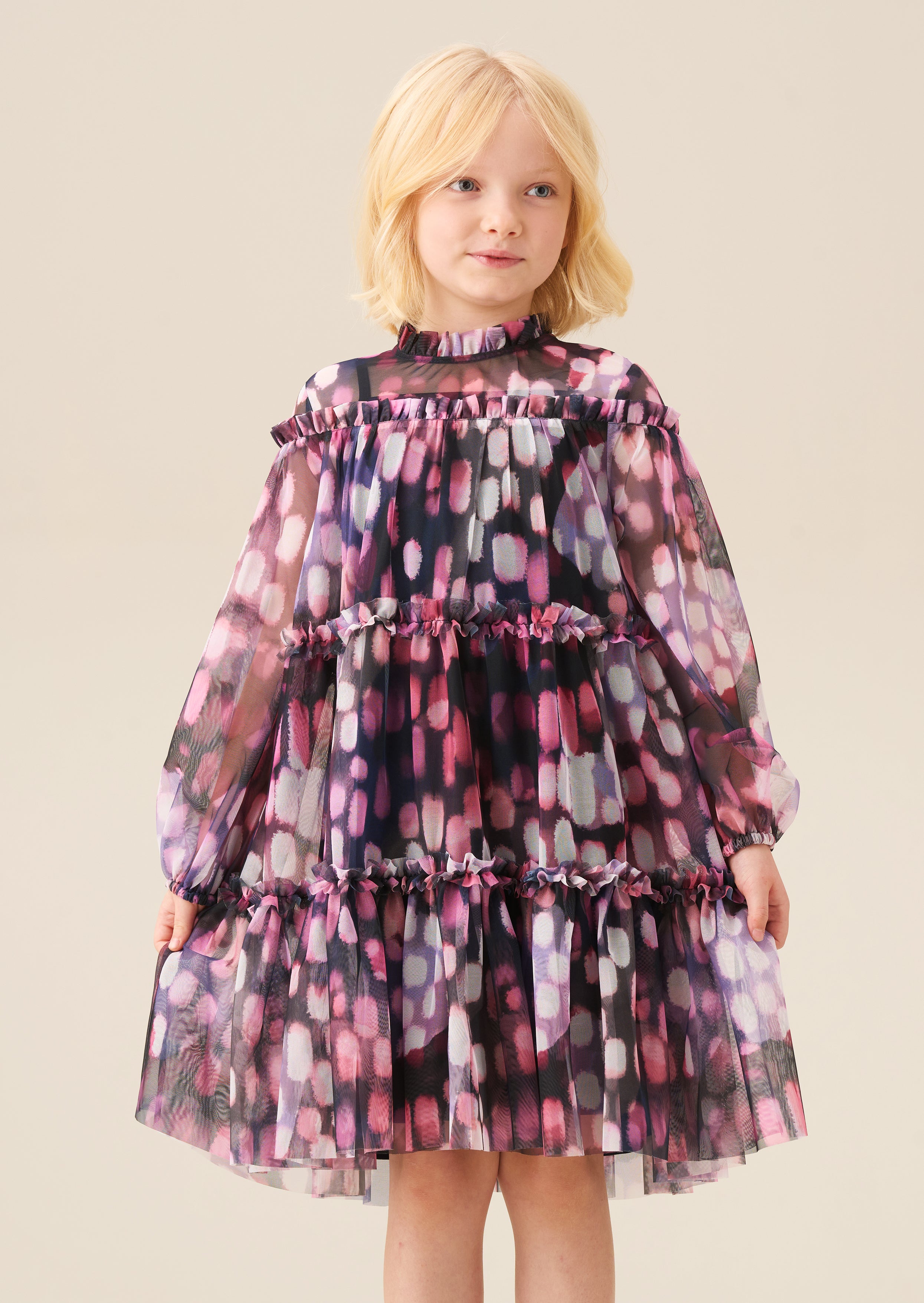 Cara Printed Swing Mesh Dress