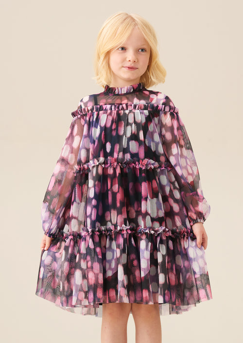Robe évasée en maille imprimée Cara