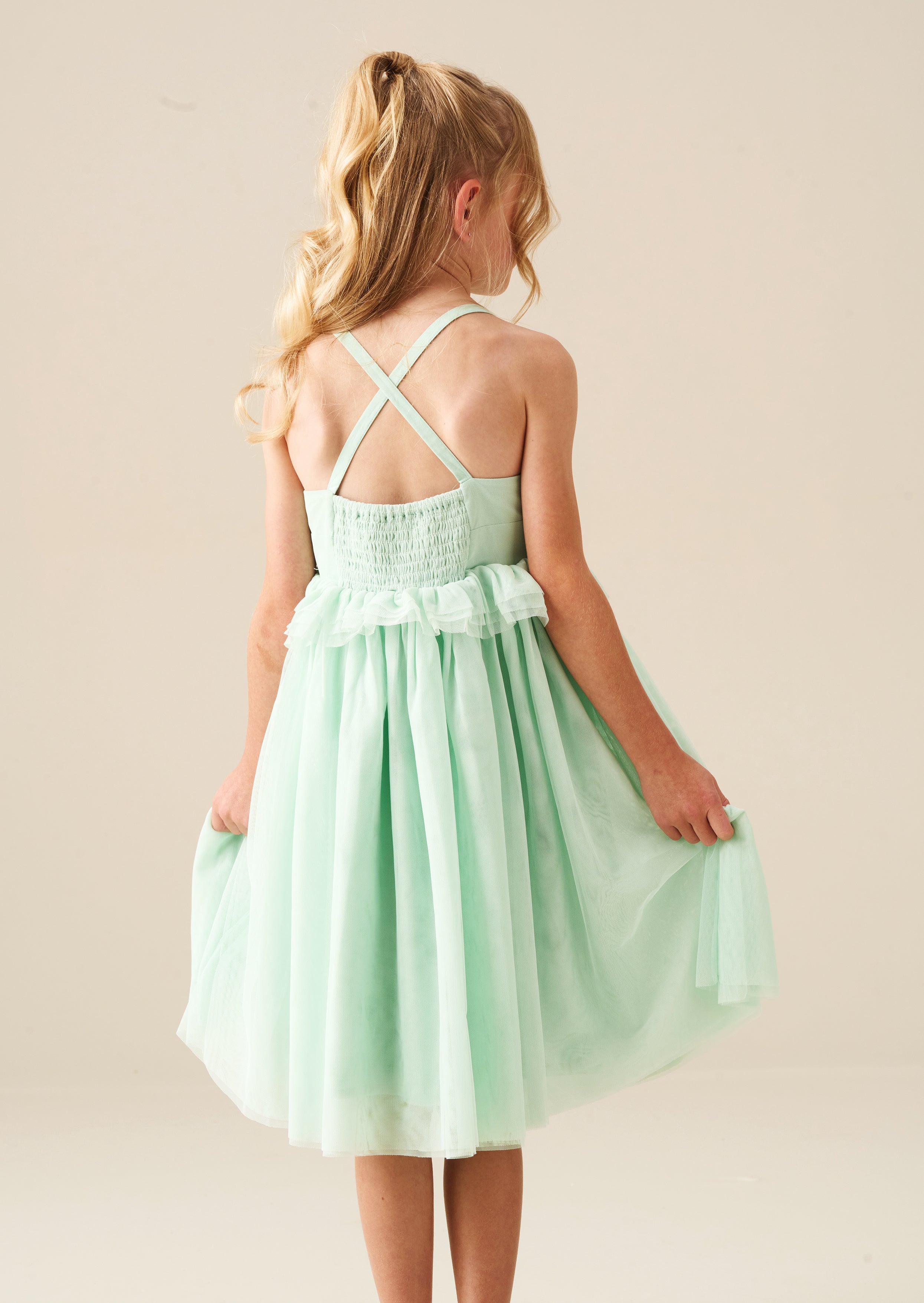 فستان ليليا شبكي بكشكشة