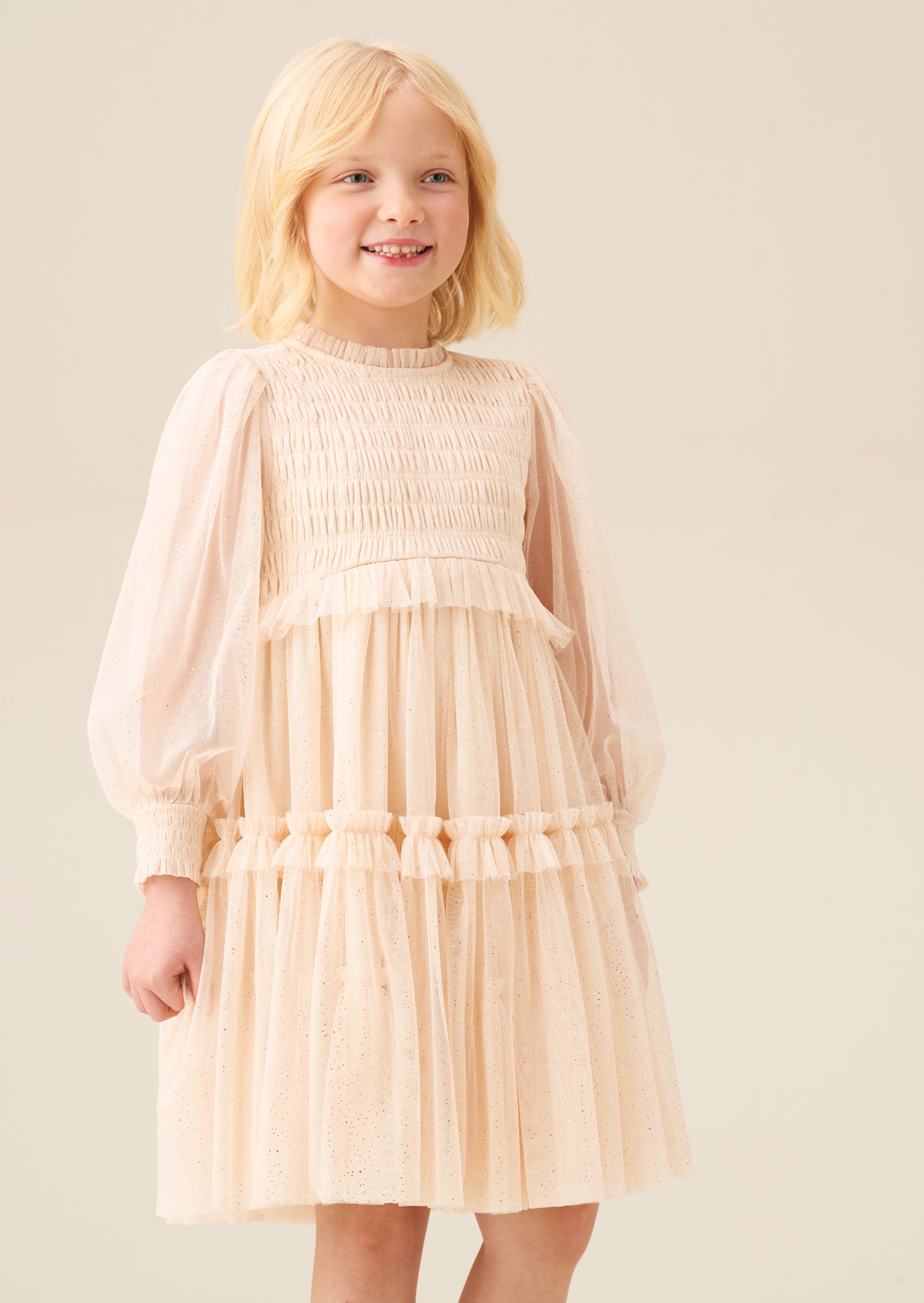 Willow Ivory Balloon Sleeve Boho Dress