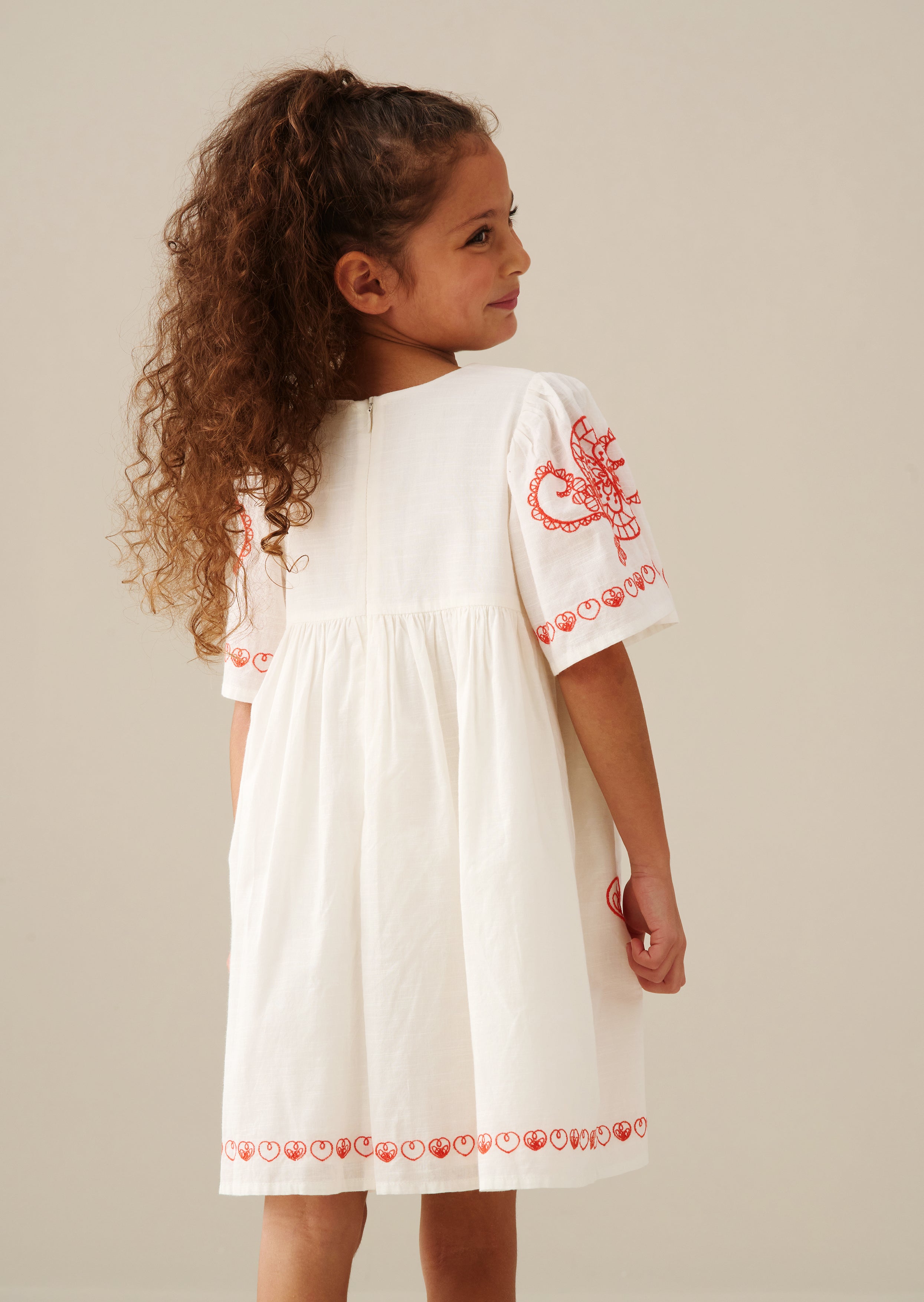 فستان سوينغ مطرز من رينا عاجي