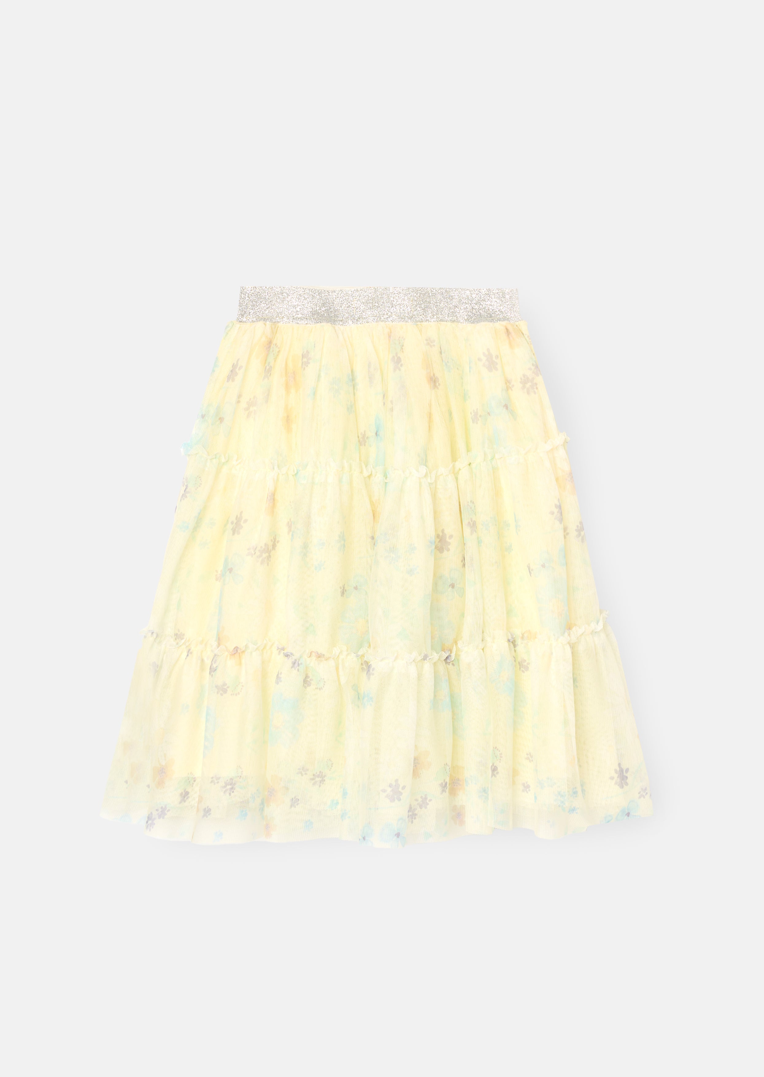 Mae Floral Print Mesh Skirt