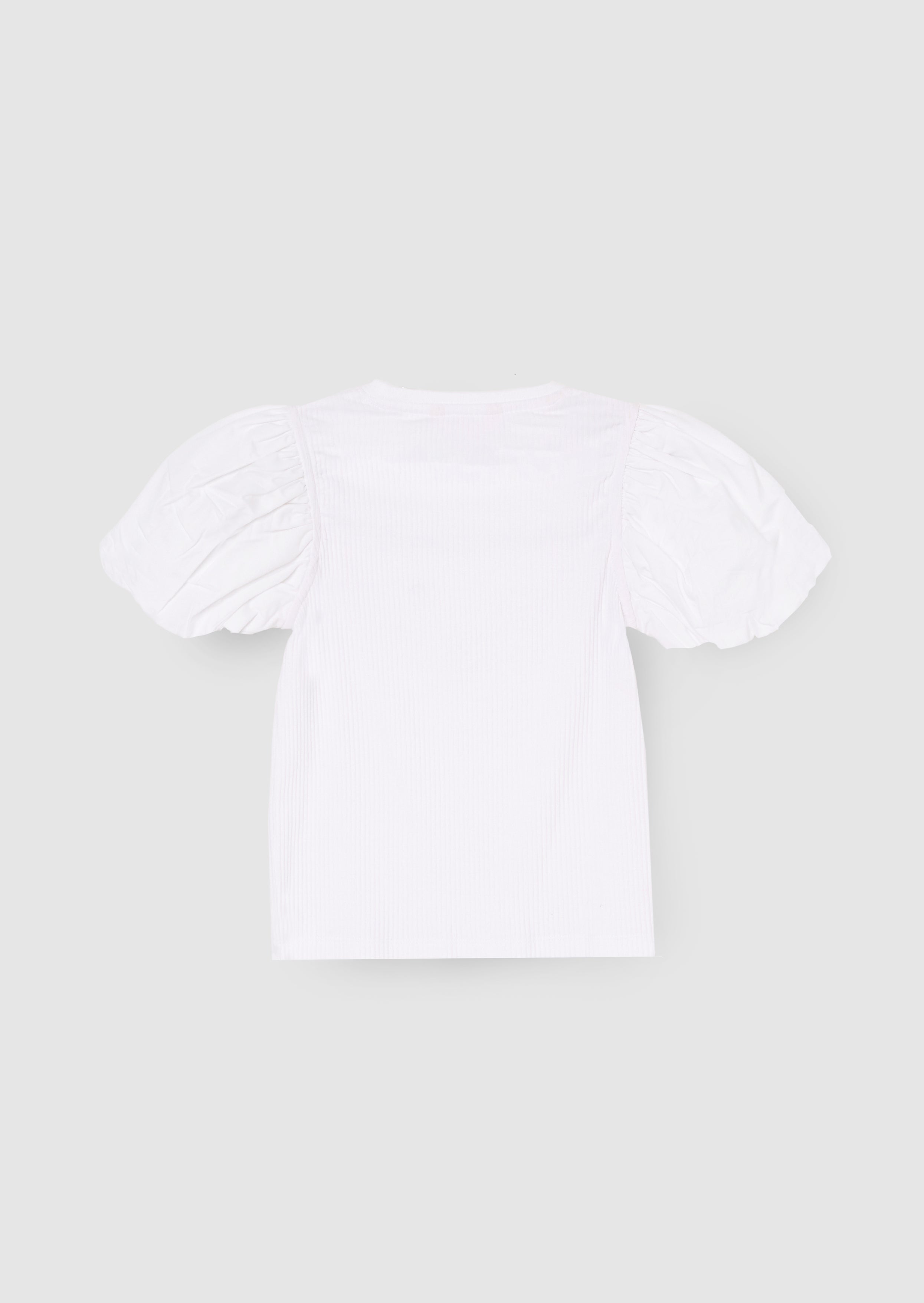 Eve Ruffle Heart Puff Sleeve Tee