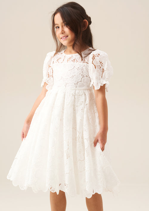 Maeva White Lace Dress