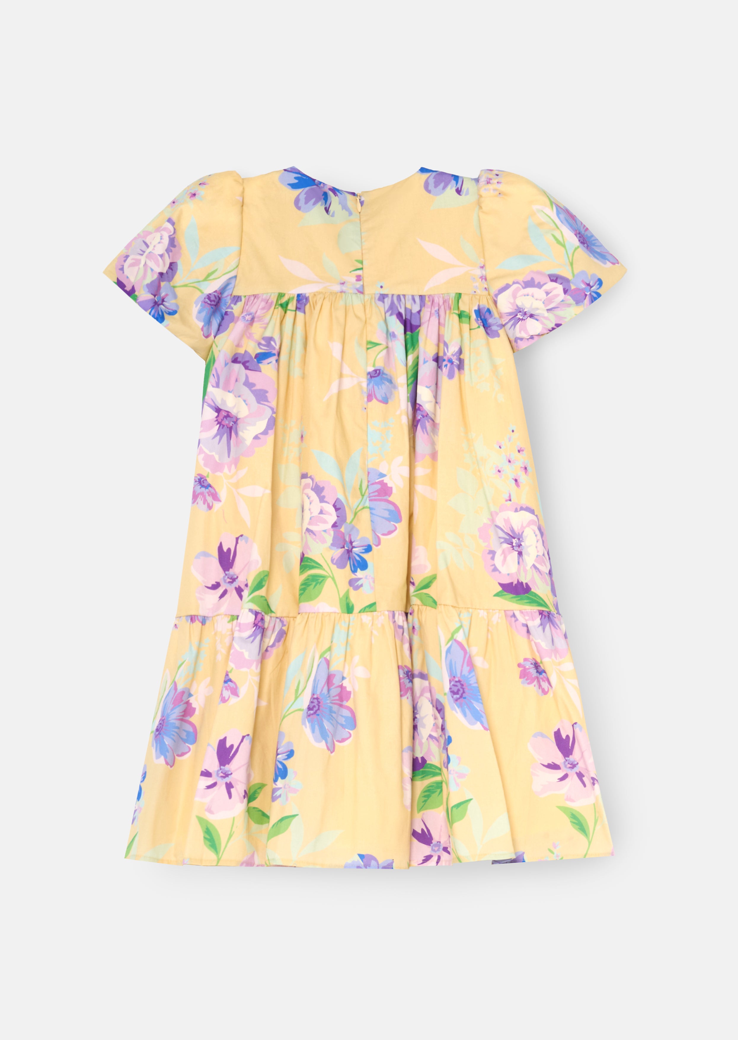 Vestido Lucia con estampado floral y mangas abullonadas