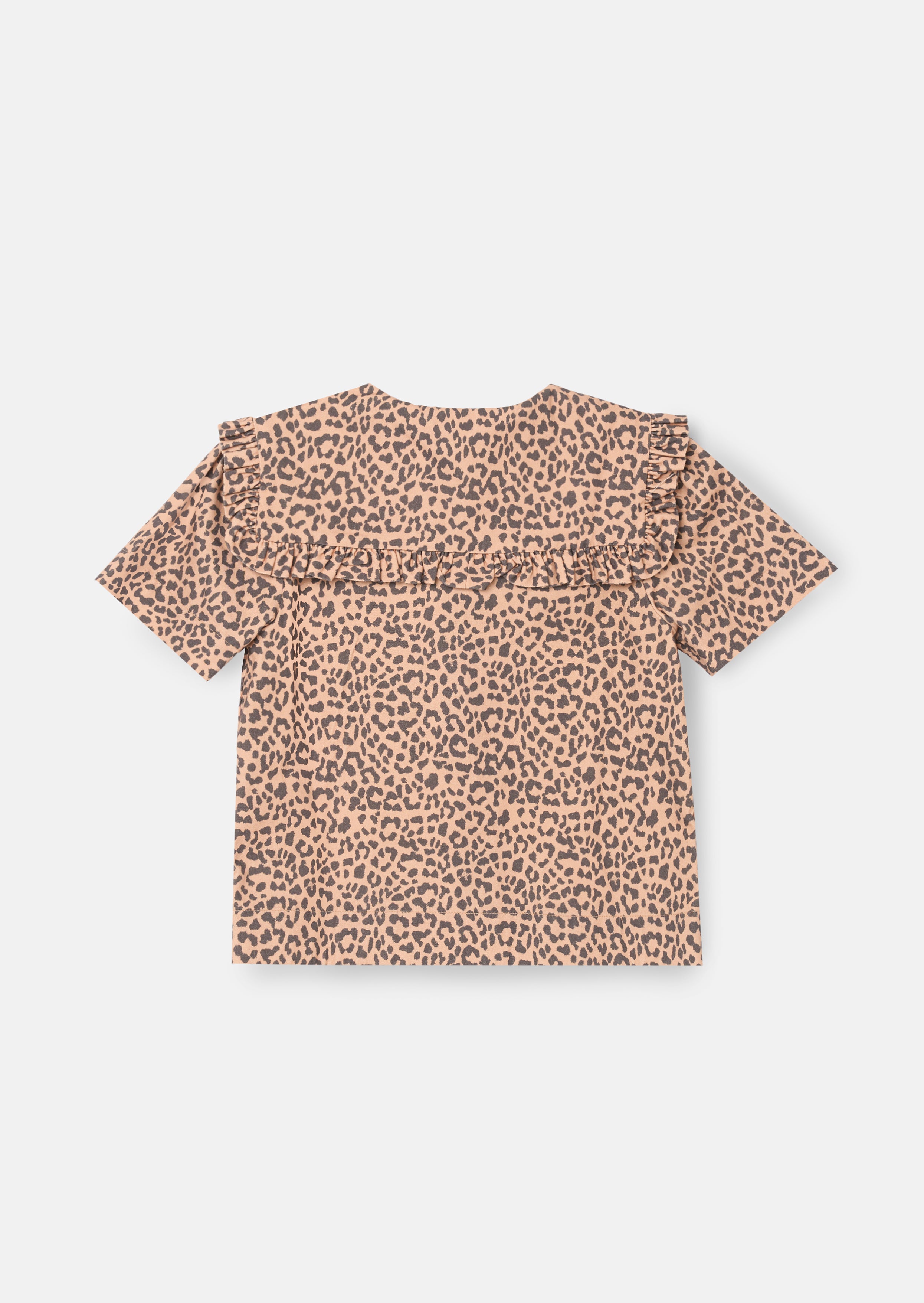 Blusa con lazo y cuello de leopardo Erika