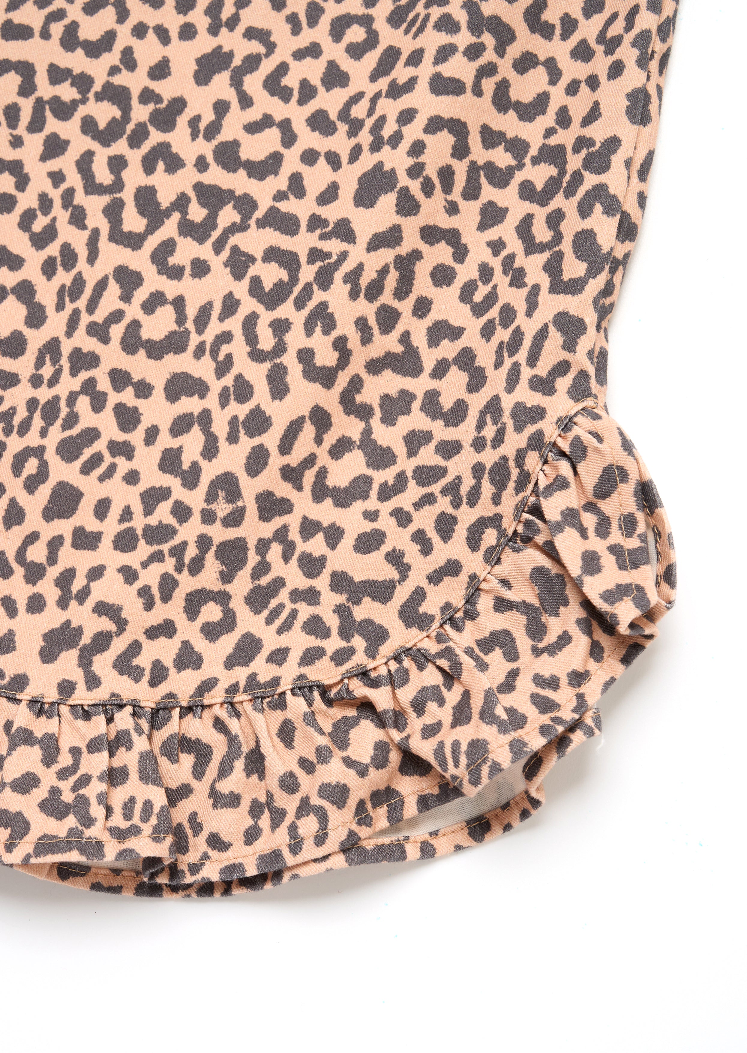 Pantaloni Erika con Orlo a Volant Leopardato