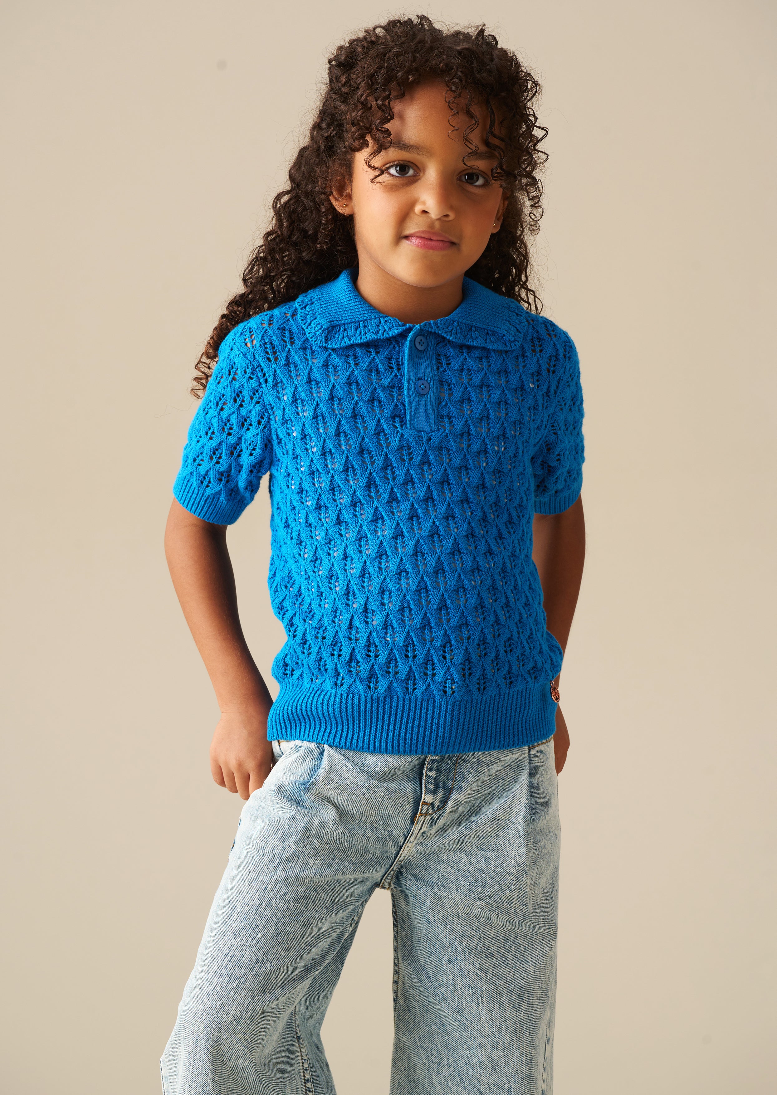 Immy Frill Collar Crochet Knit Jumper