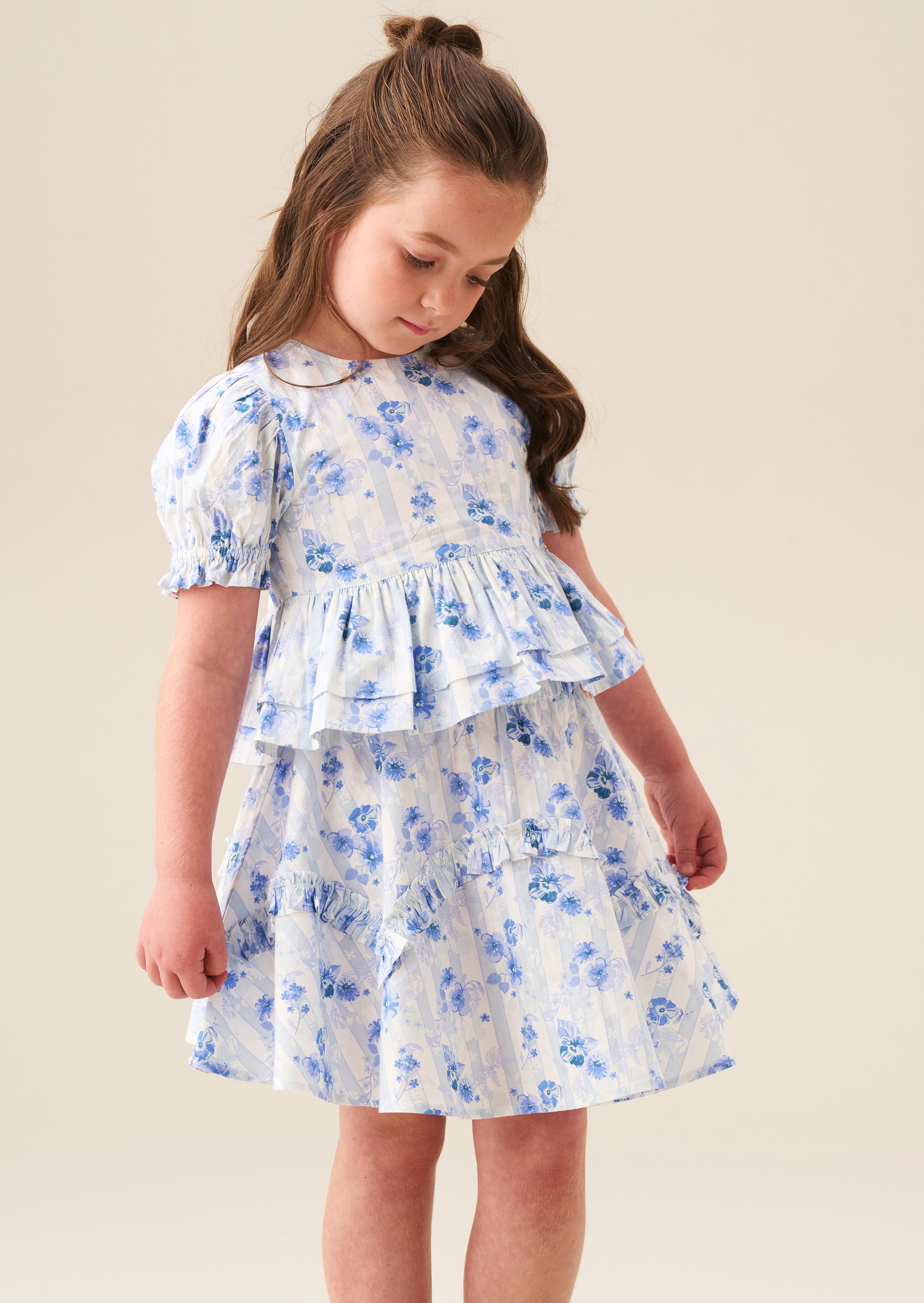 Pia Floral Ruffle Detail Skirt