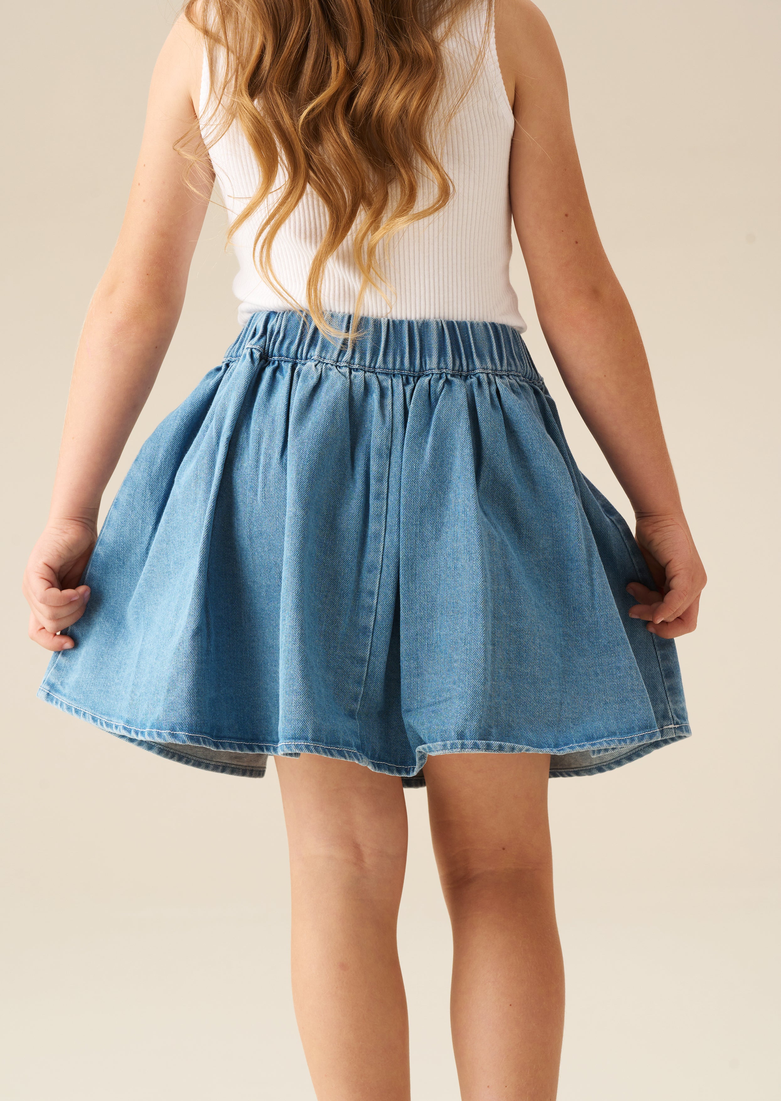 Eden 3D Flower Denim Skirt