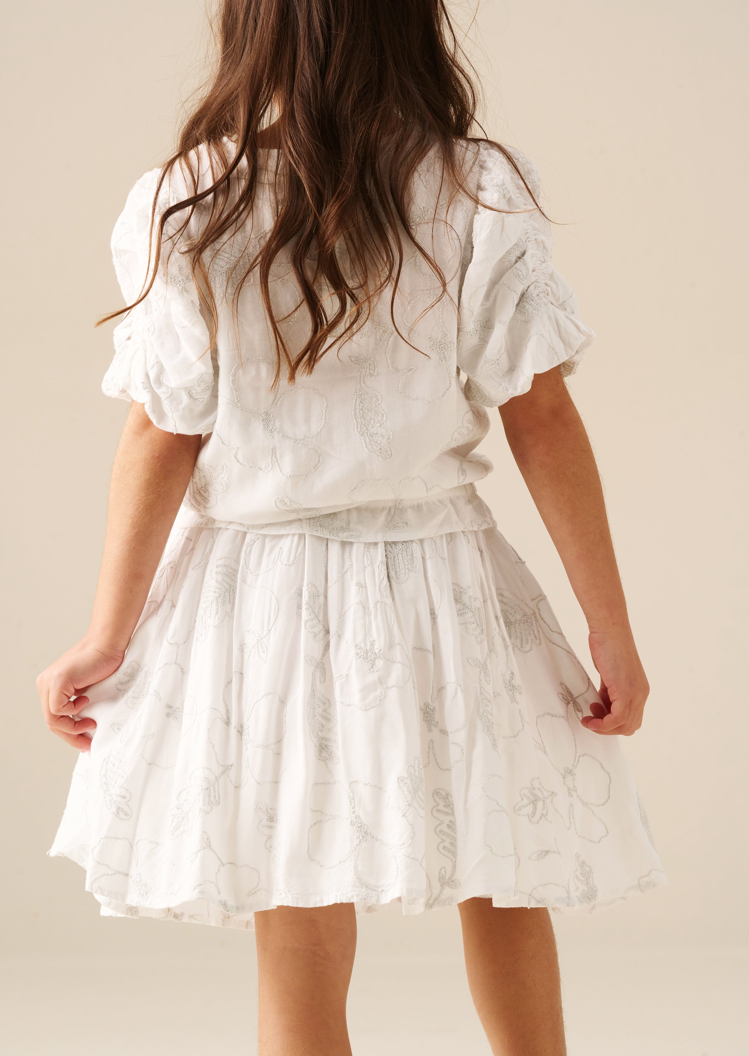 Gonna ricamata floreale Dalhia