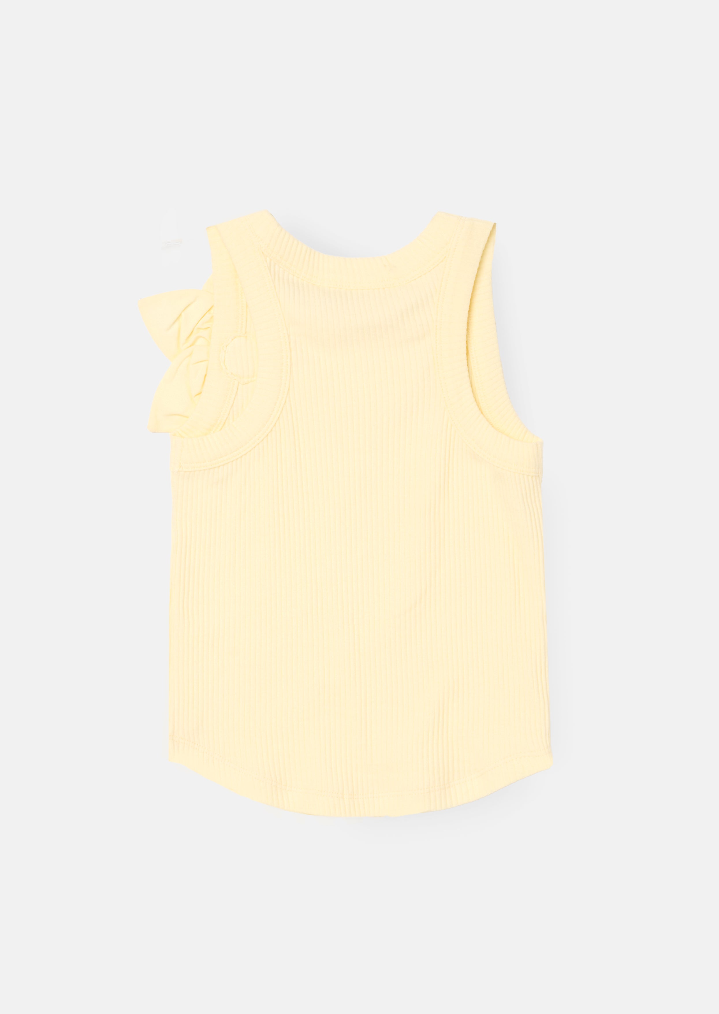 Jess Yellow Flower Corsage Vest Top