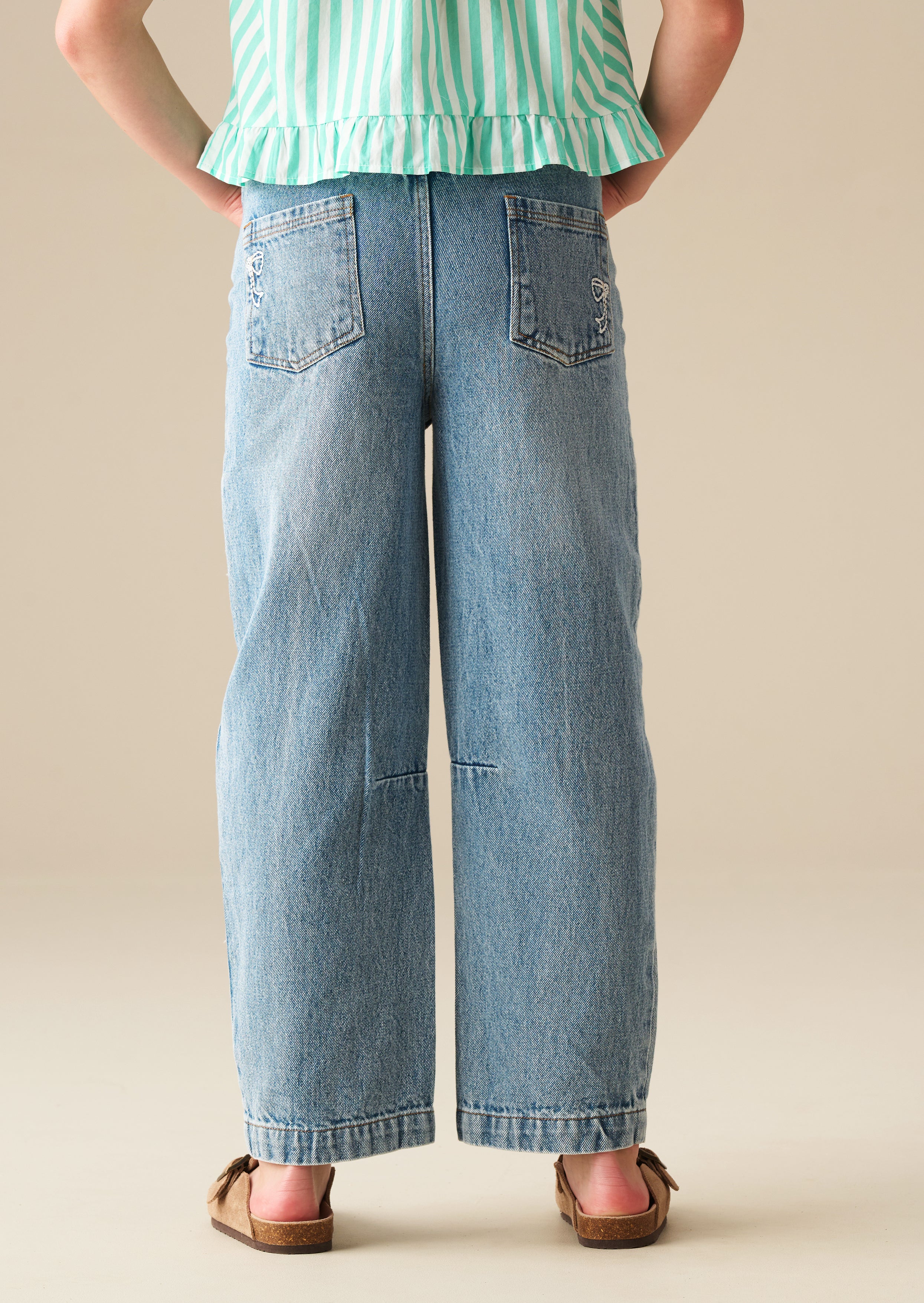 Jeans in denim con gamba a barile Mollie