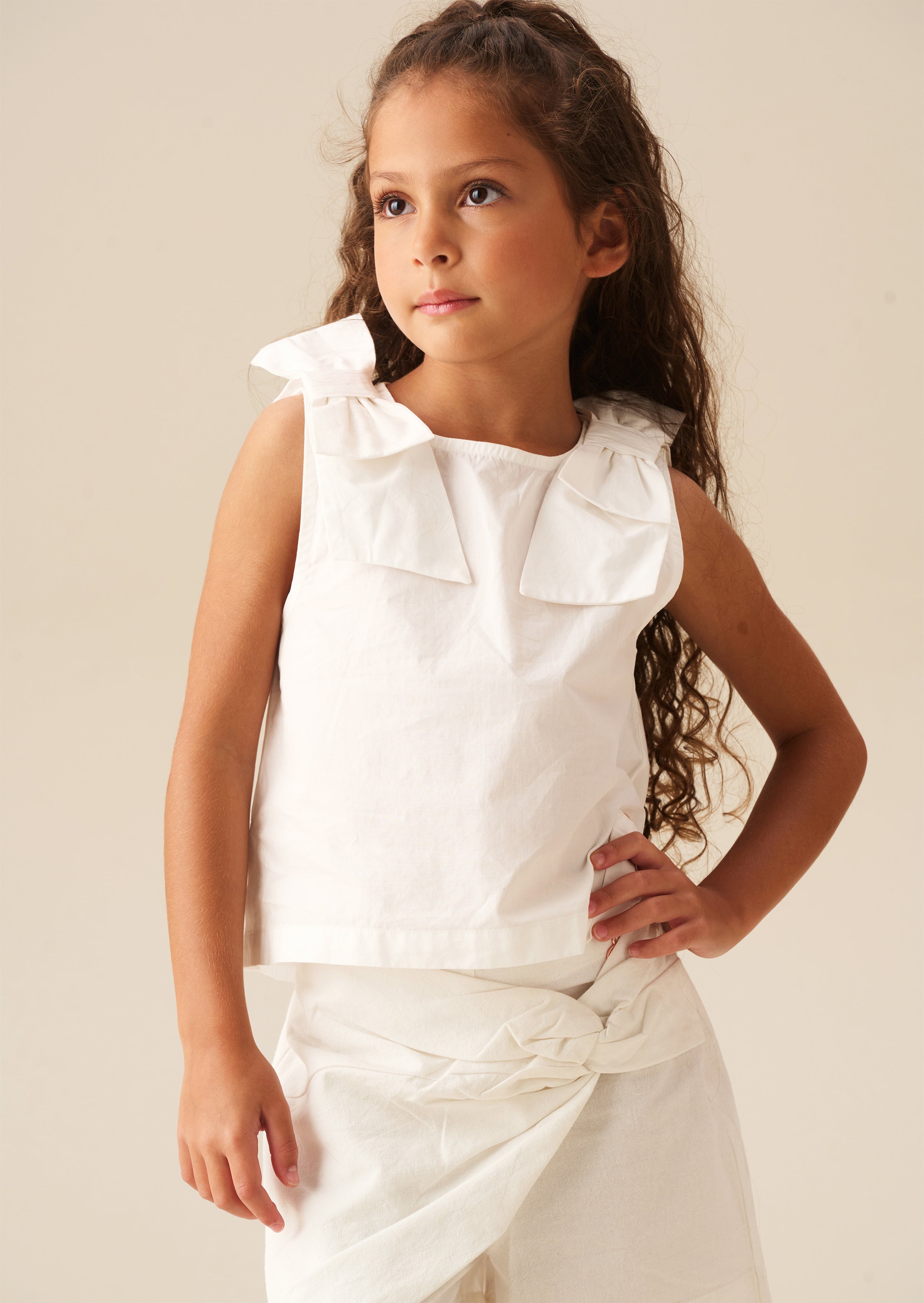 Gilet con dettaglio a fiocco di alloro