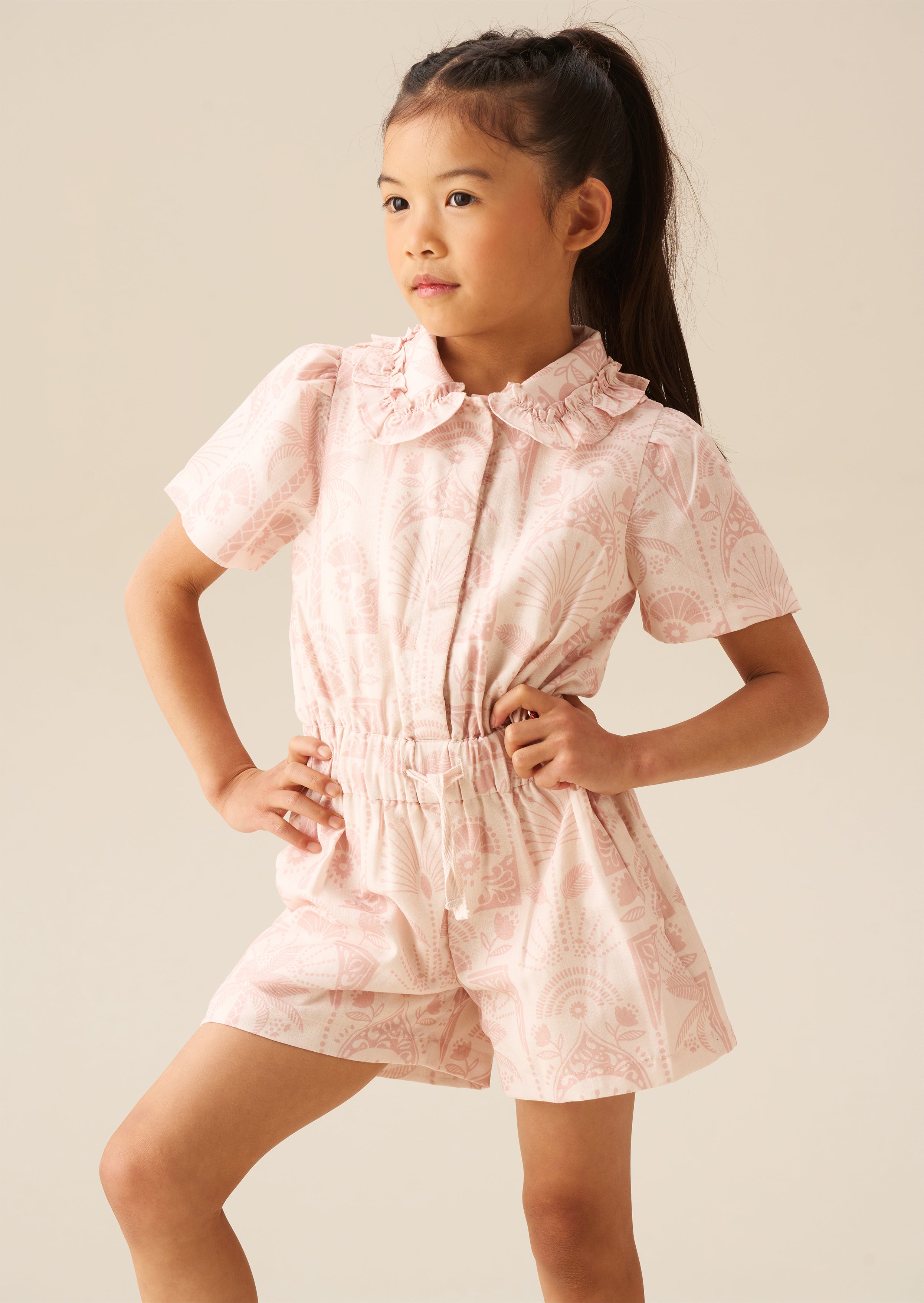 Abby Linen Tie Waist Jumpsuit