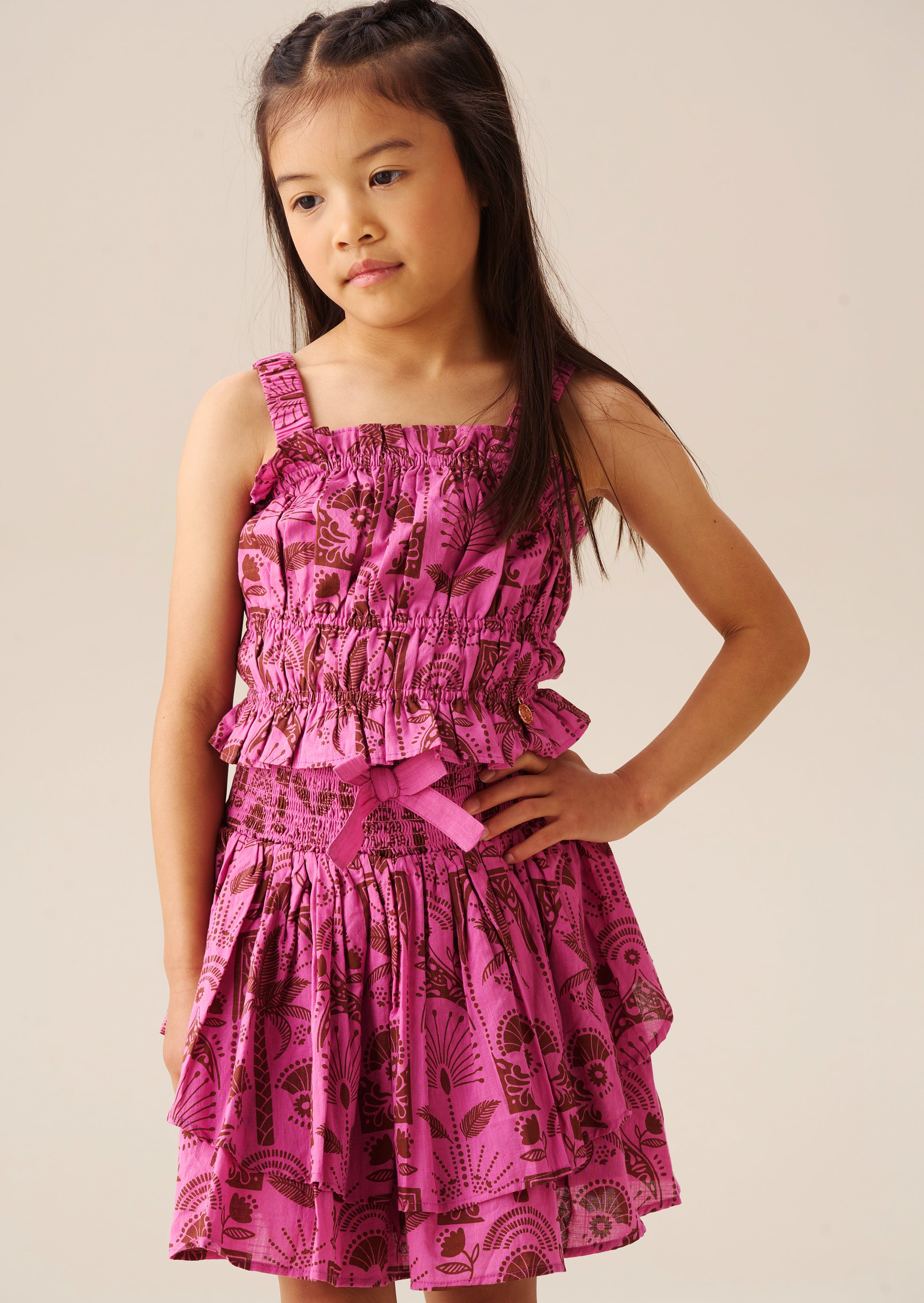 Izzy Palm-Print-Oberteil