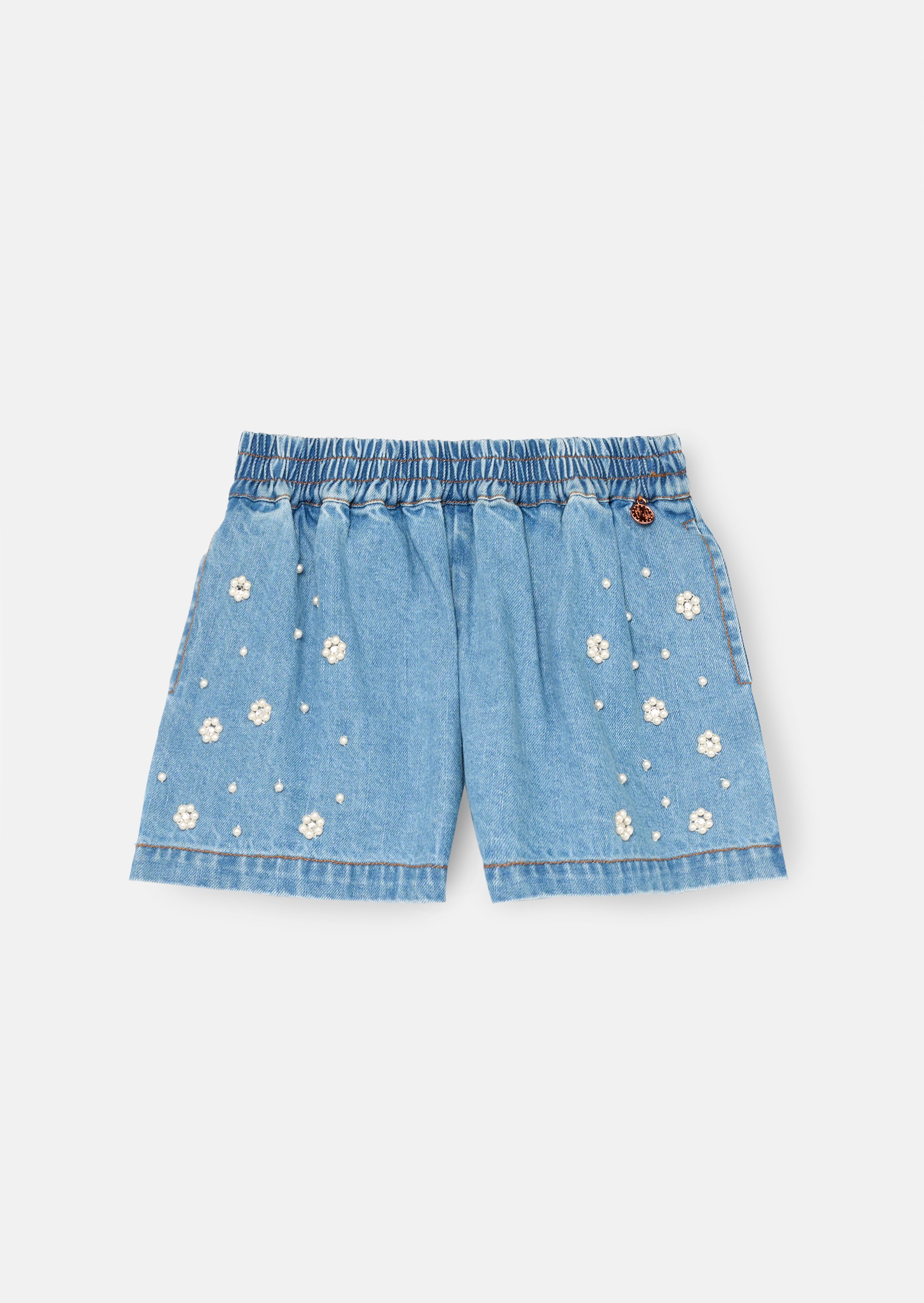 Zeta Embellished Denim Shorts
