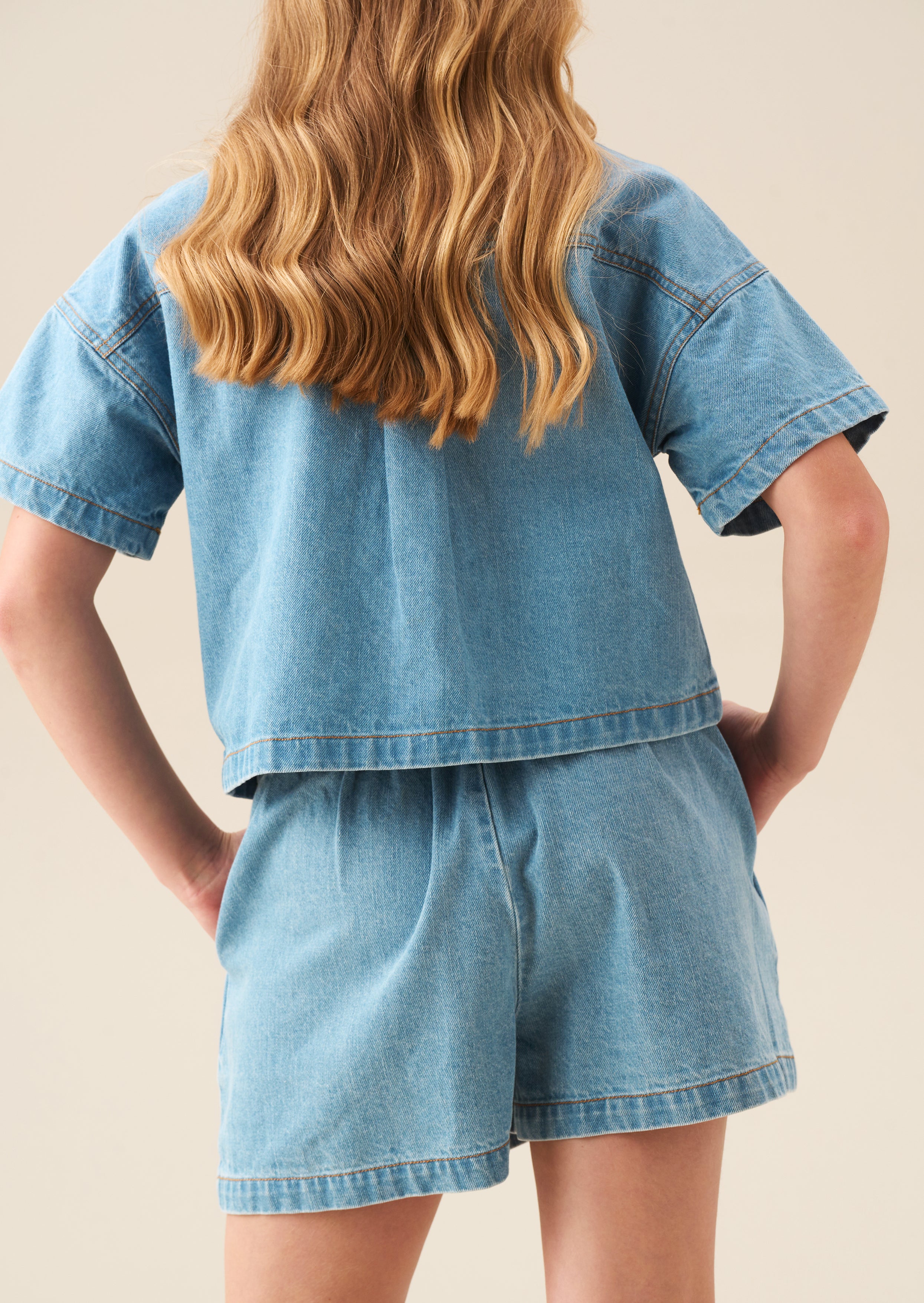 Zeta Embellished Denim Shorts