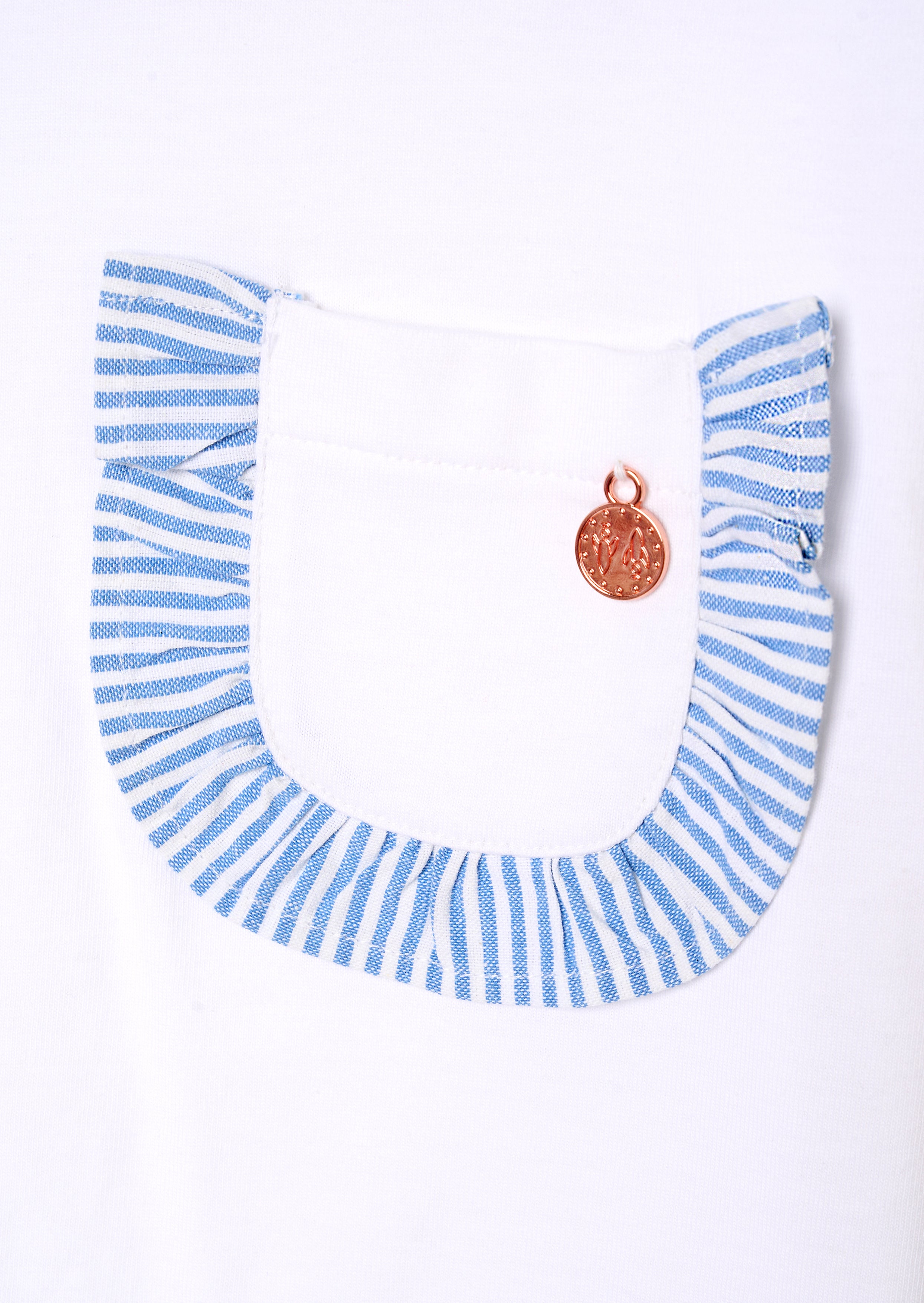 Camisa Oversized con Bolsillo y Volantes Lacey