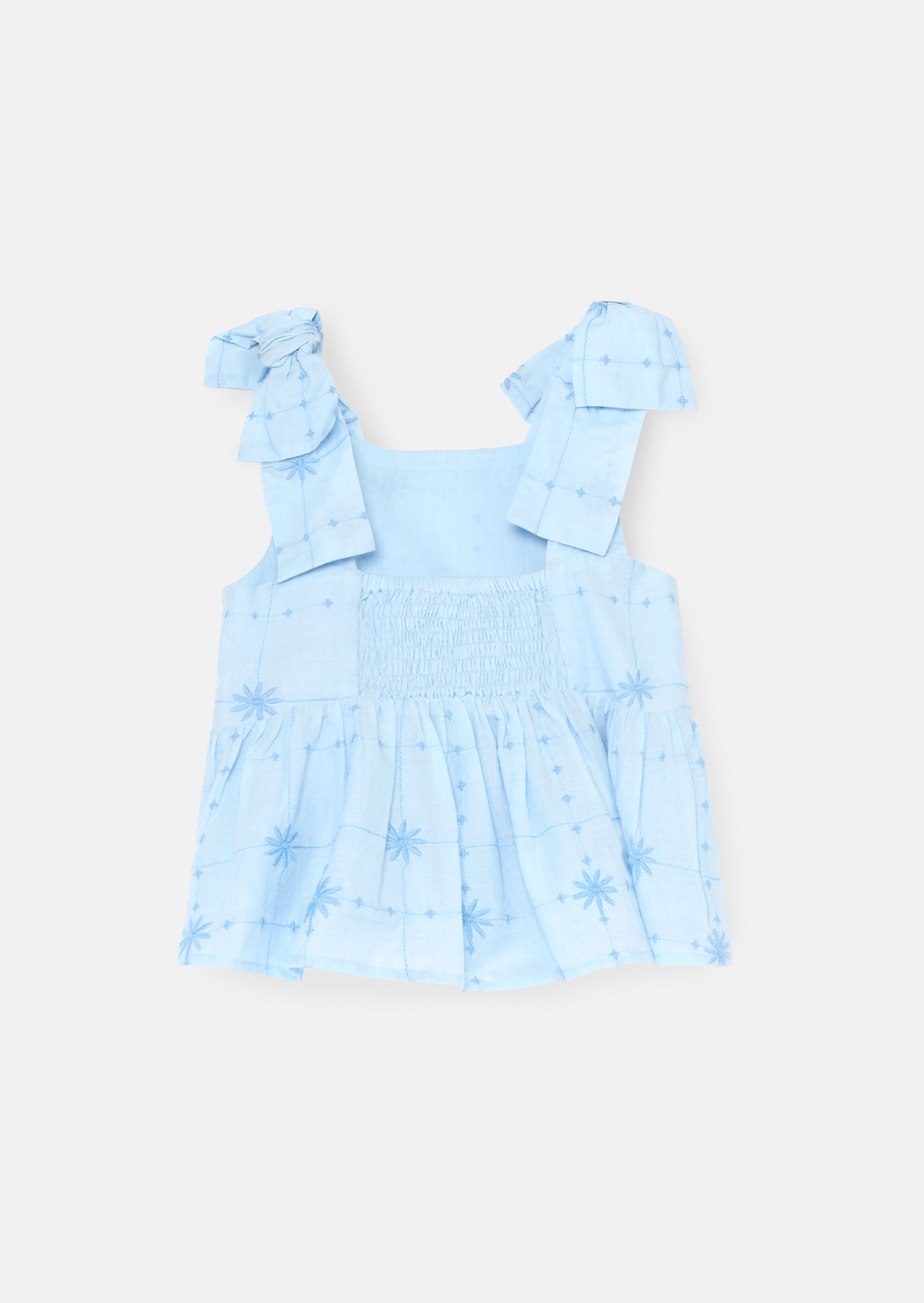 Top ricamato con dettaglio annodato Nellie