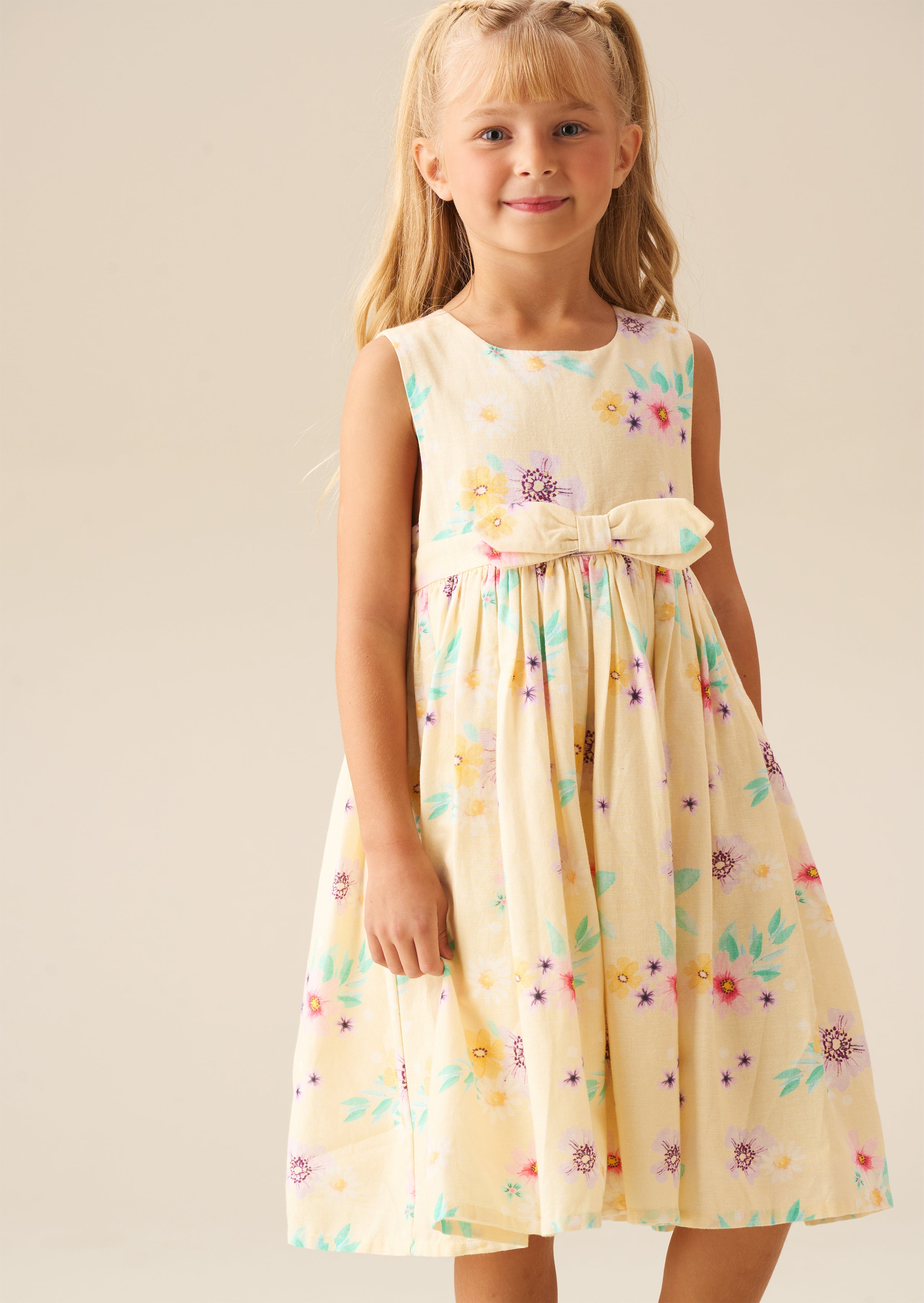 Edie Linen Floral Dress