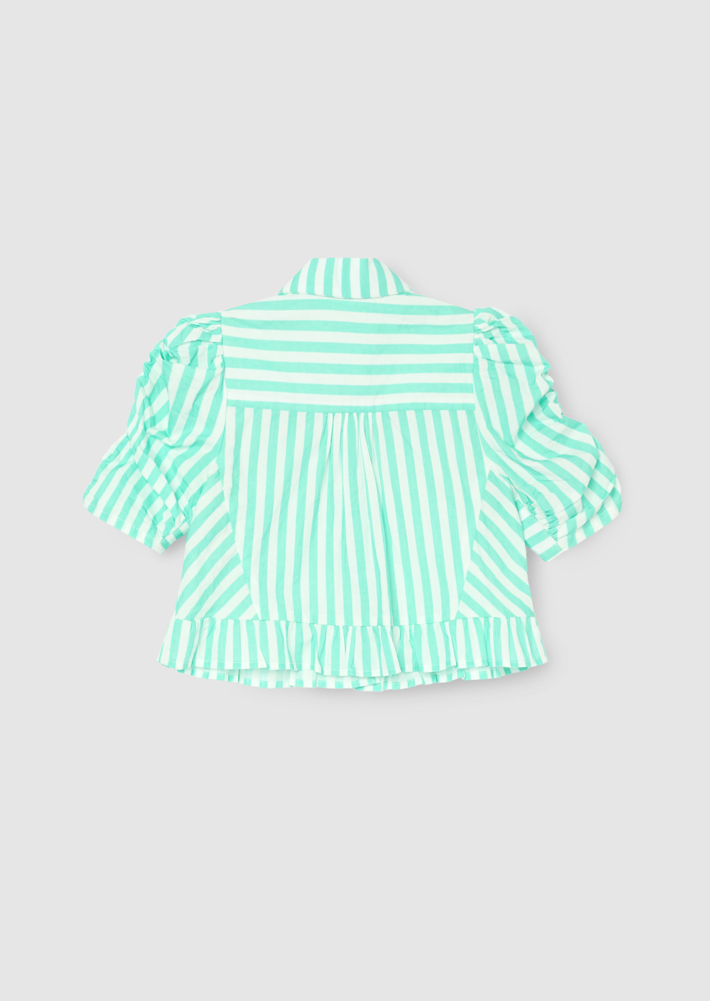 Sammie Stripe Ruffle Hem Shirt