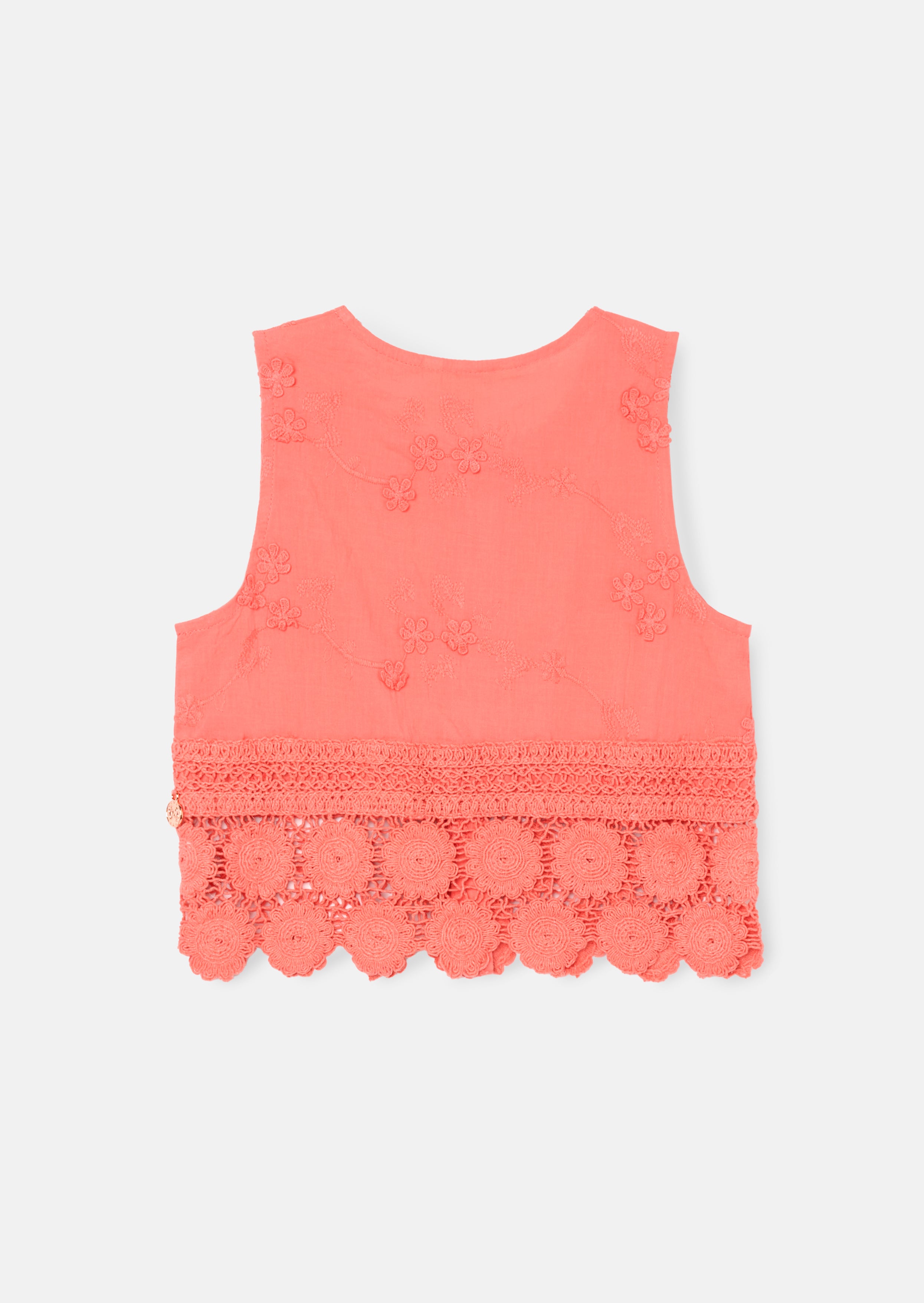 Mila Crochet Hem Woven Top