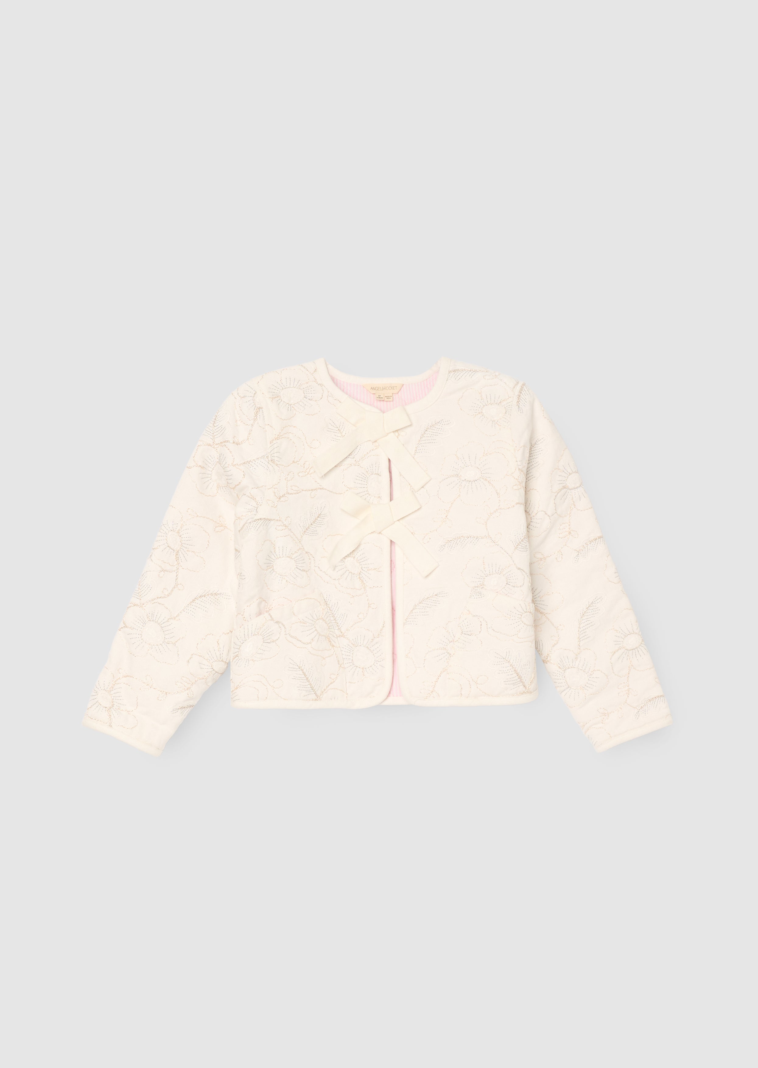 Aurora Embroidered Tie Front Jacket