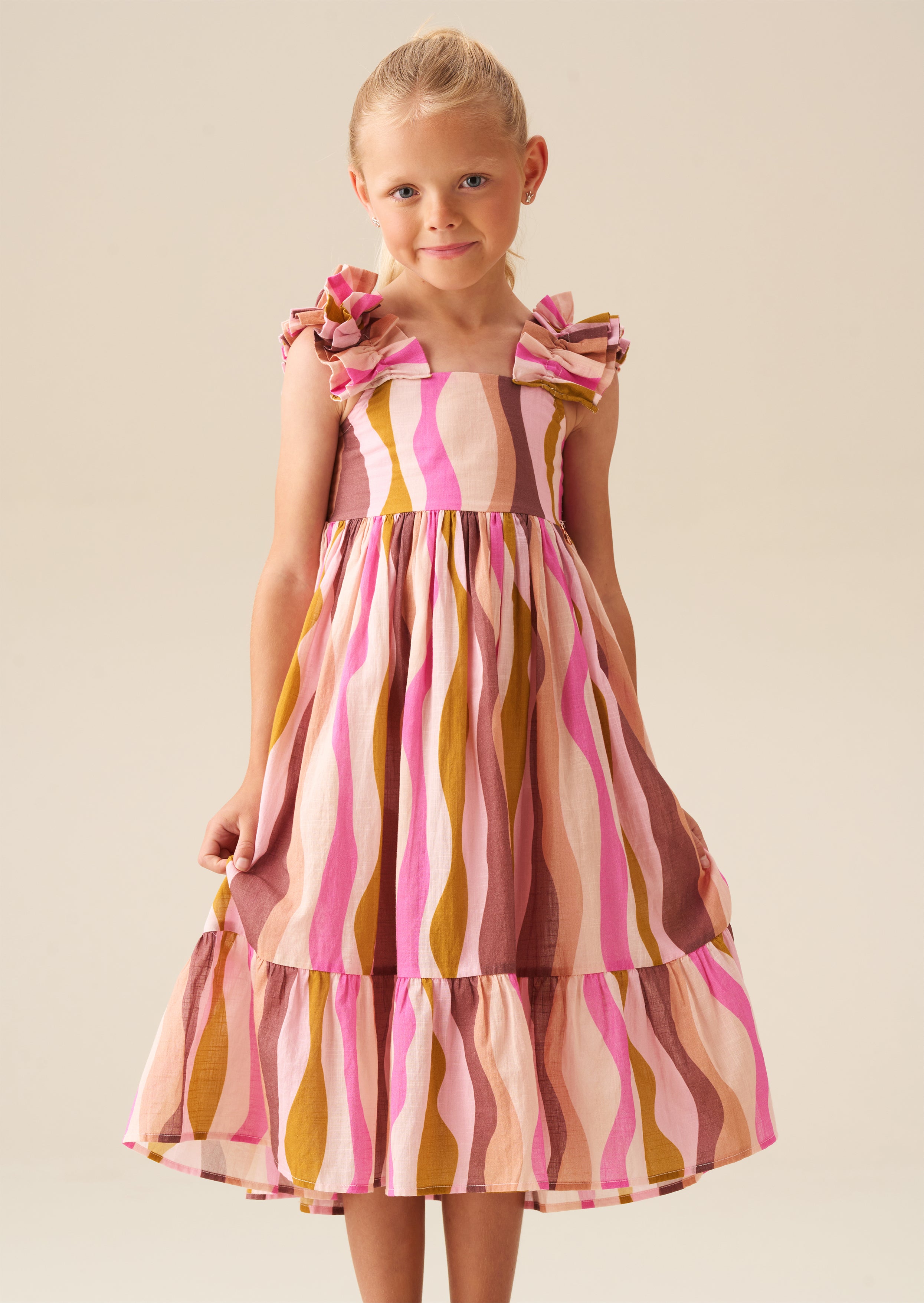 Abito Maxi Stampa Onde Marley