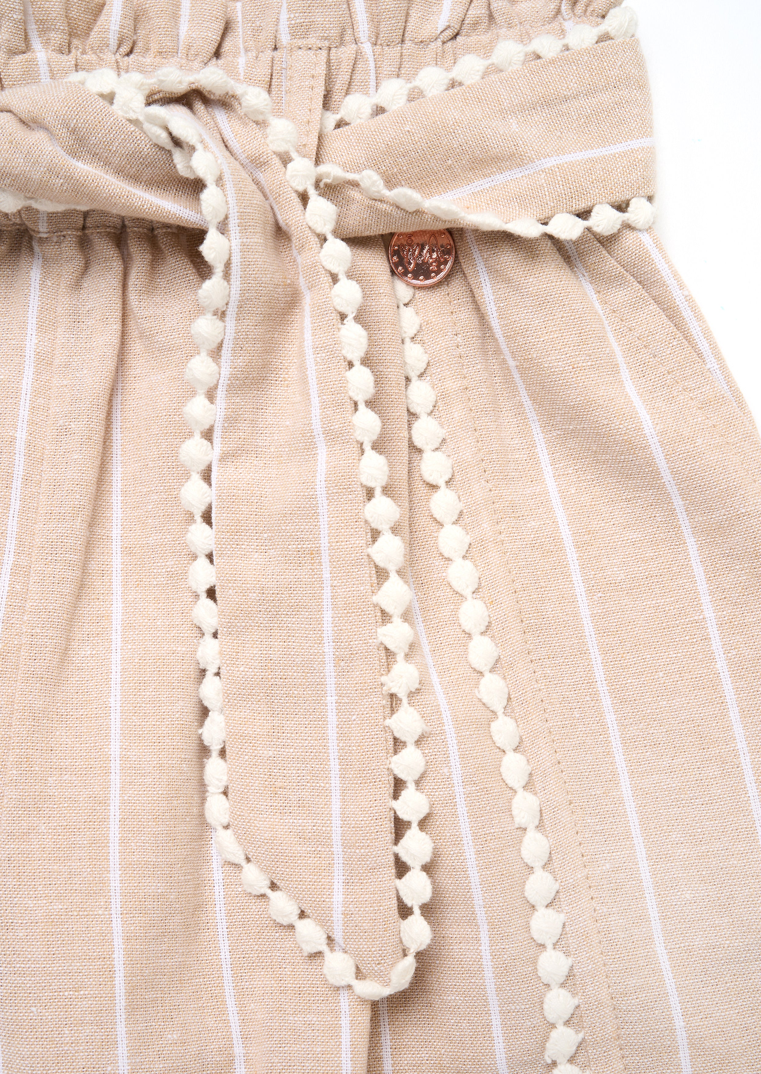 Pantaloncini in lino a righe Jenna