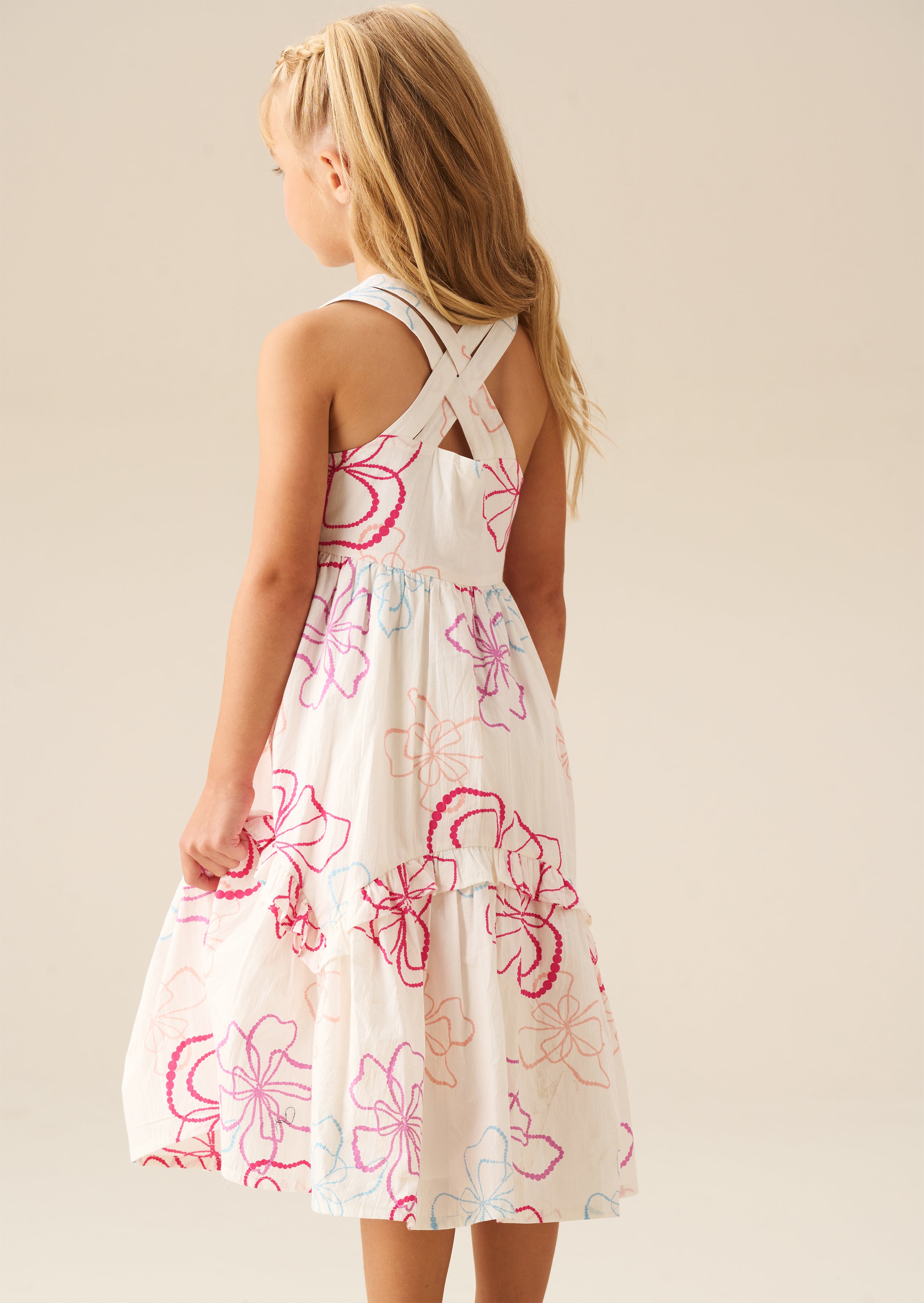 فستان ليتّي المطبوع بالزهور