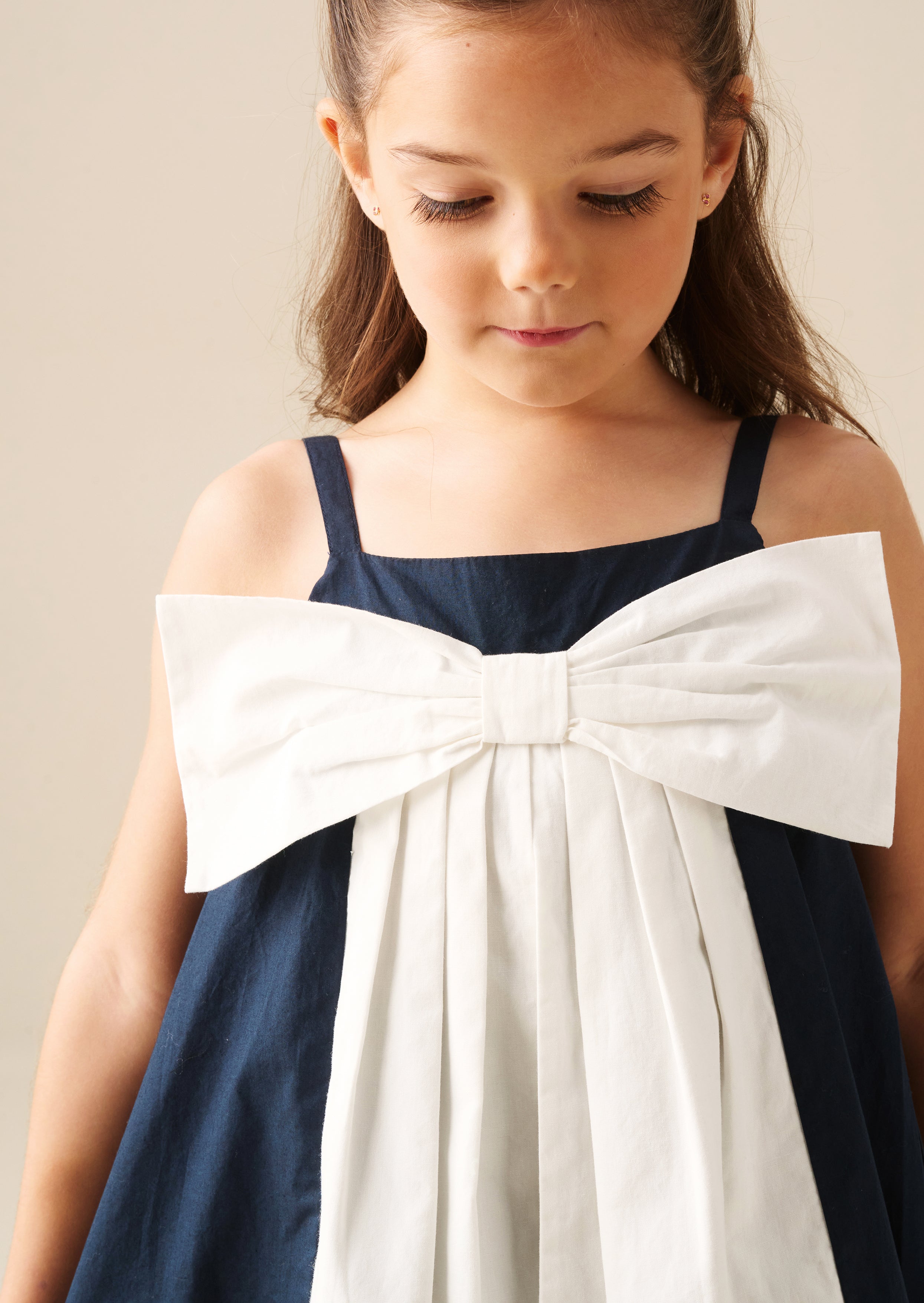 Libby Navy Bow Front Dress