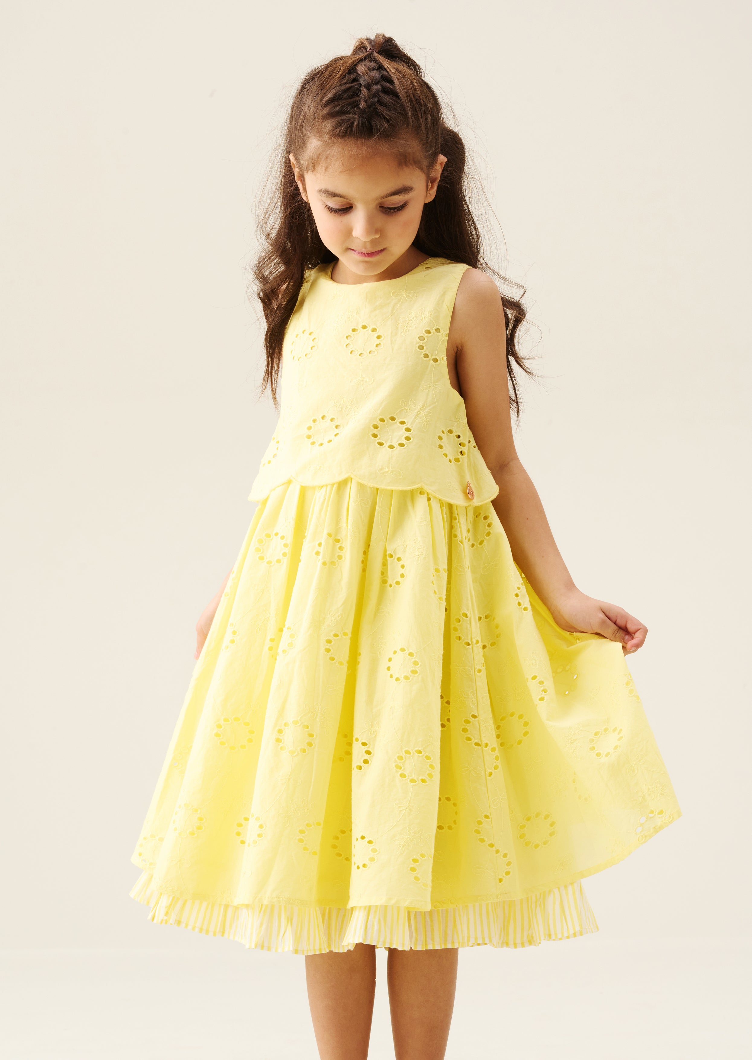 Natalie Broderie Bow Back Dress