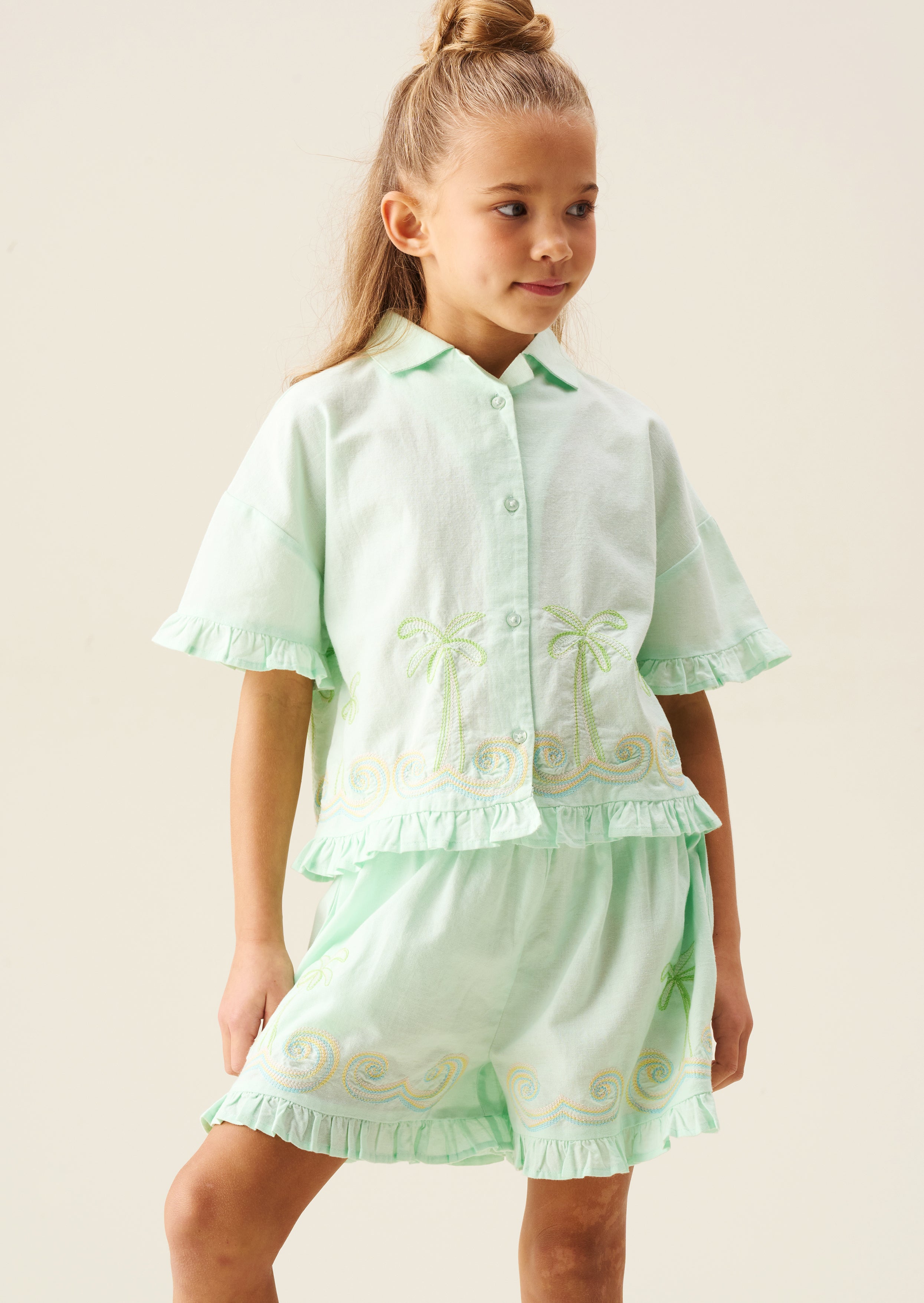 Palma bestickte kurze Hose