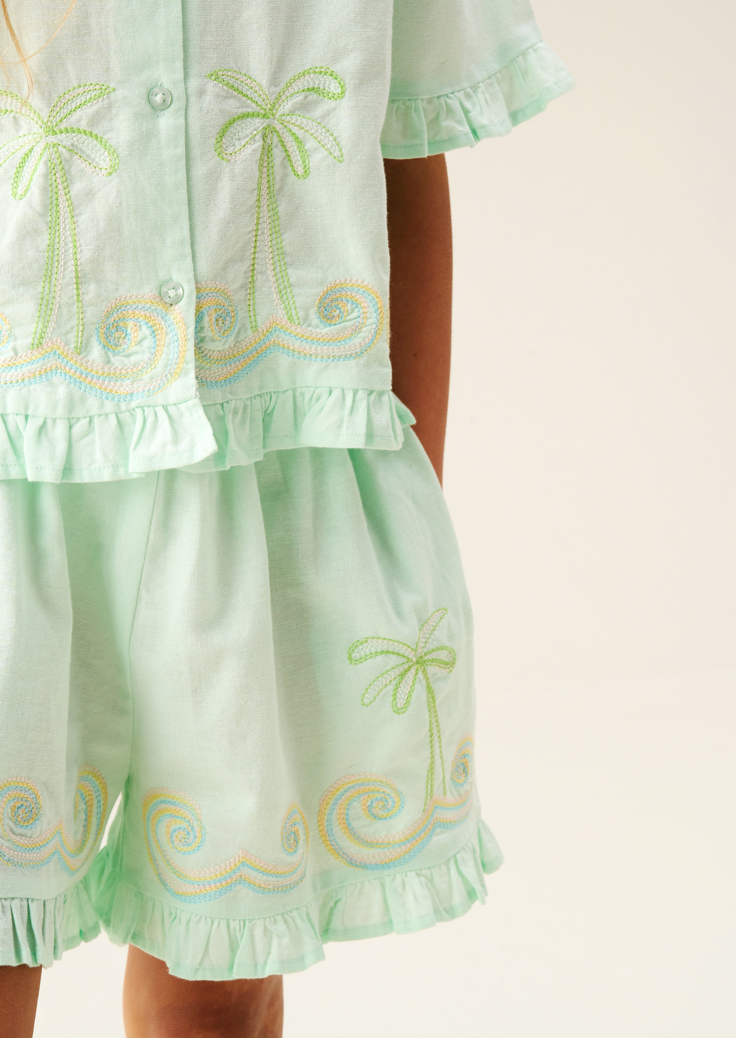 Palma bestickte kurze Hose