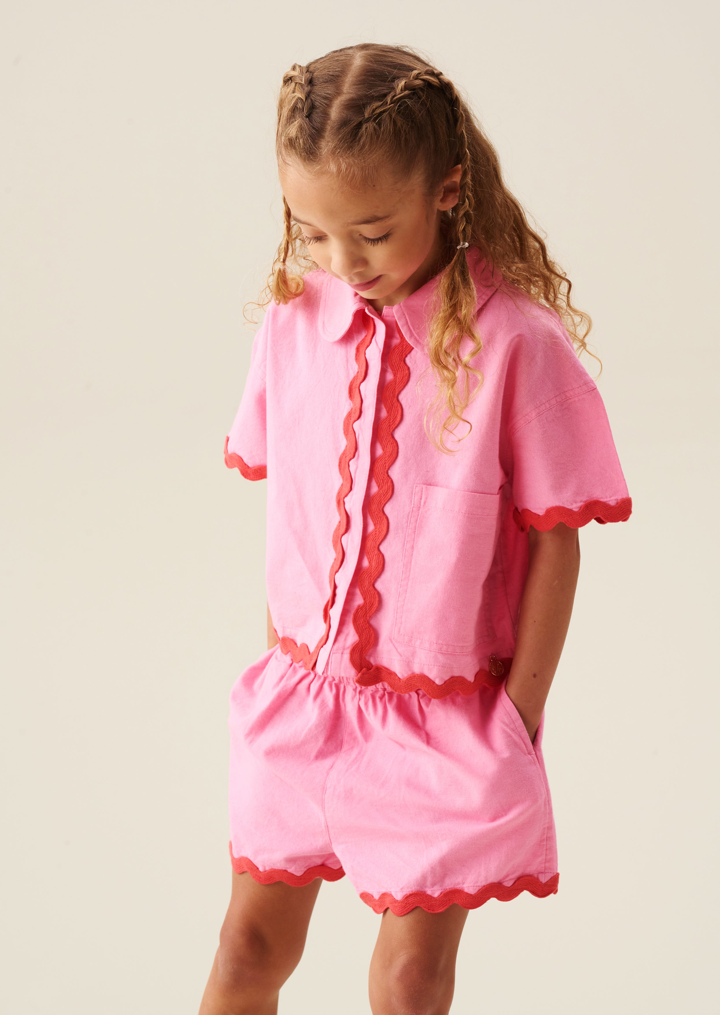 Brooke Zackenlitze Kurz- und Hemdset