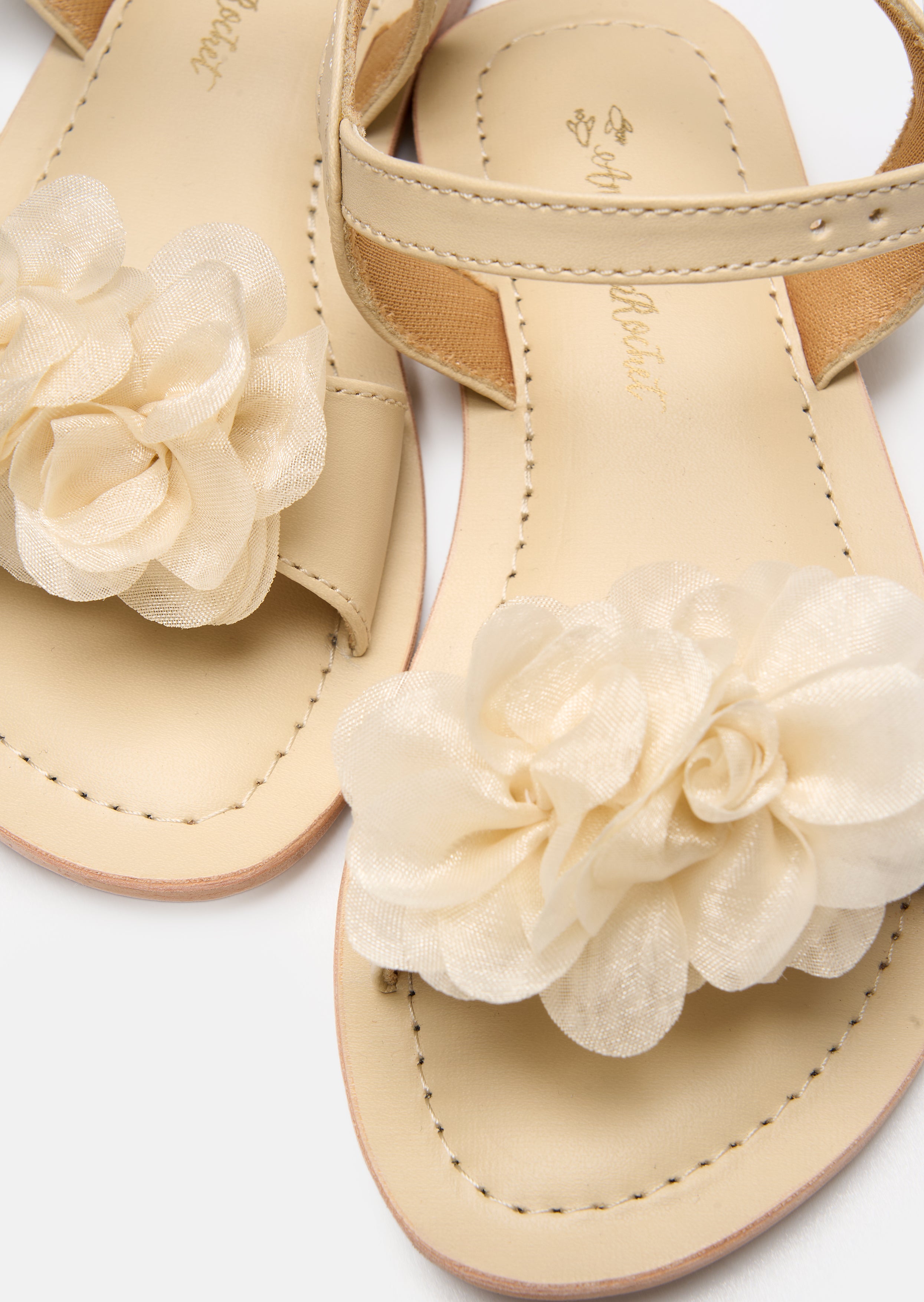 Savannah Cream Flower Sandals
