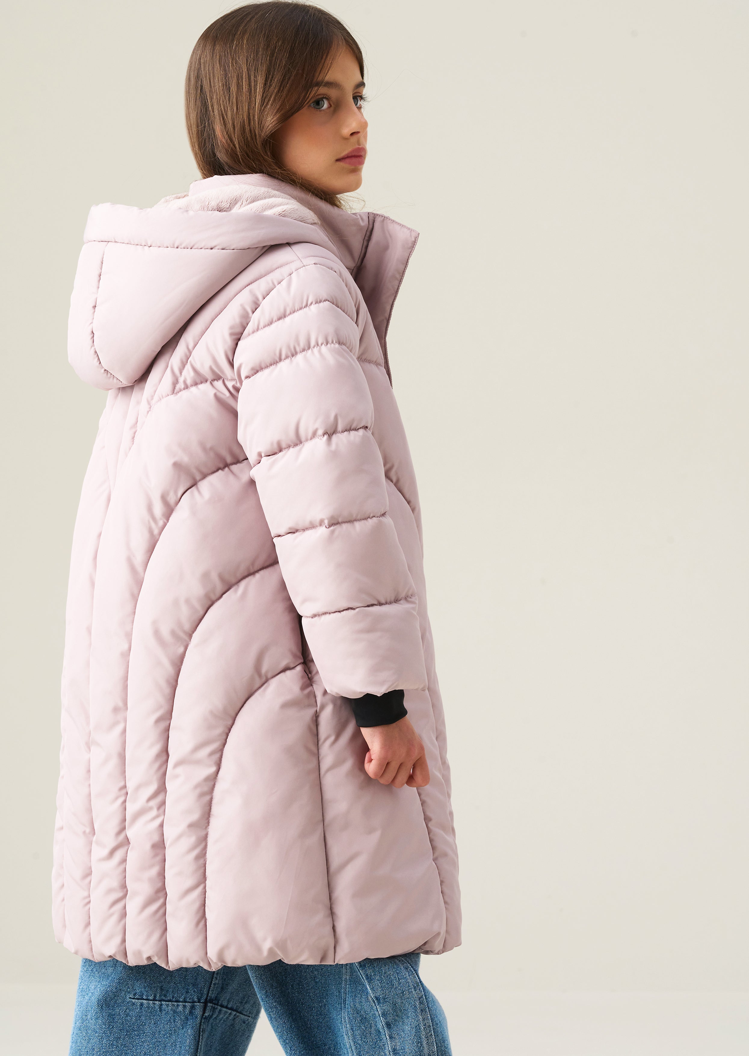 Cappotto lungo trapuntato Aubree