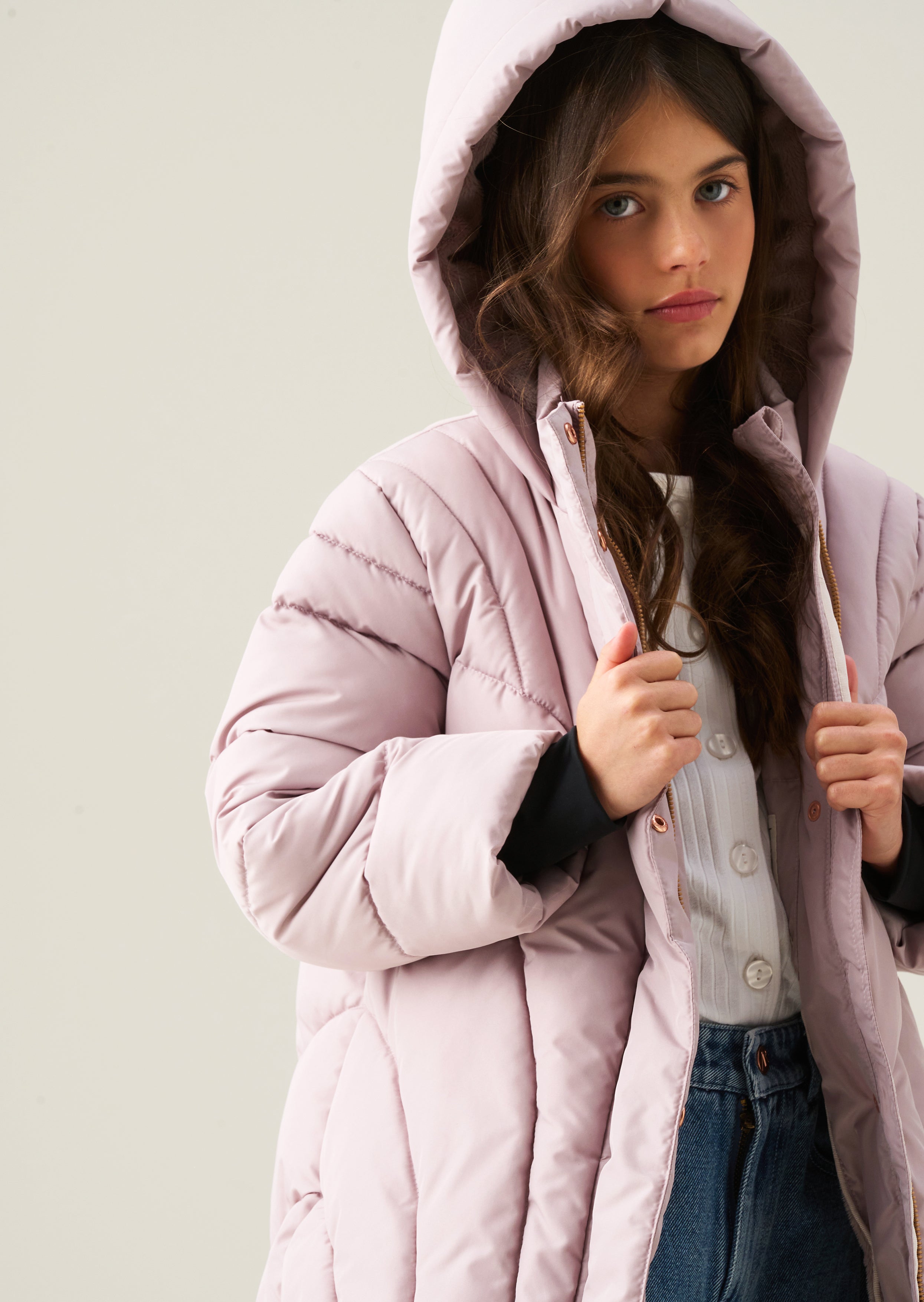 Cappotto lungo trapuntato Aubree