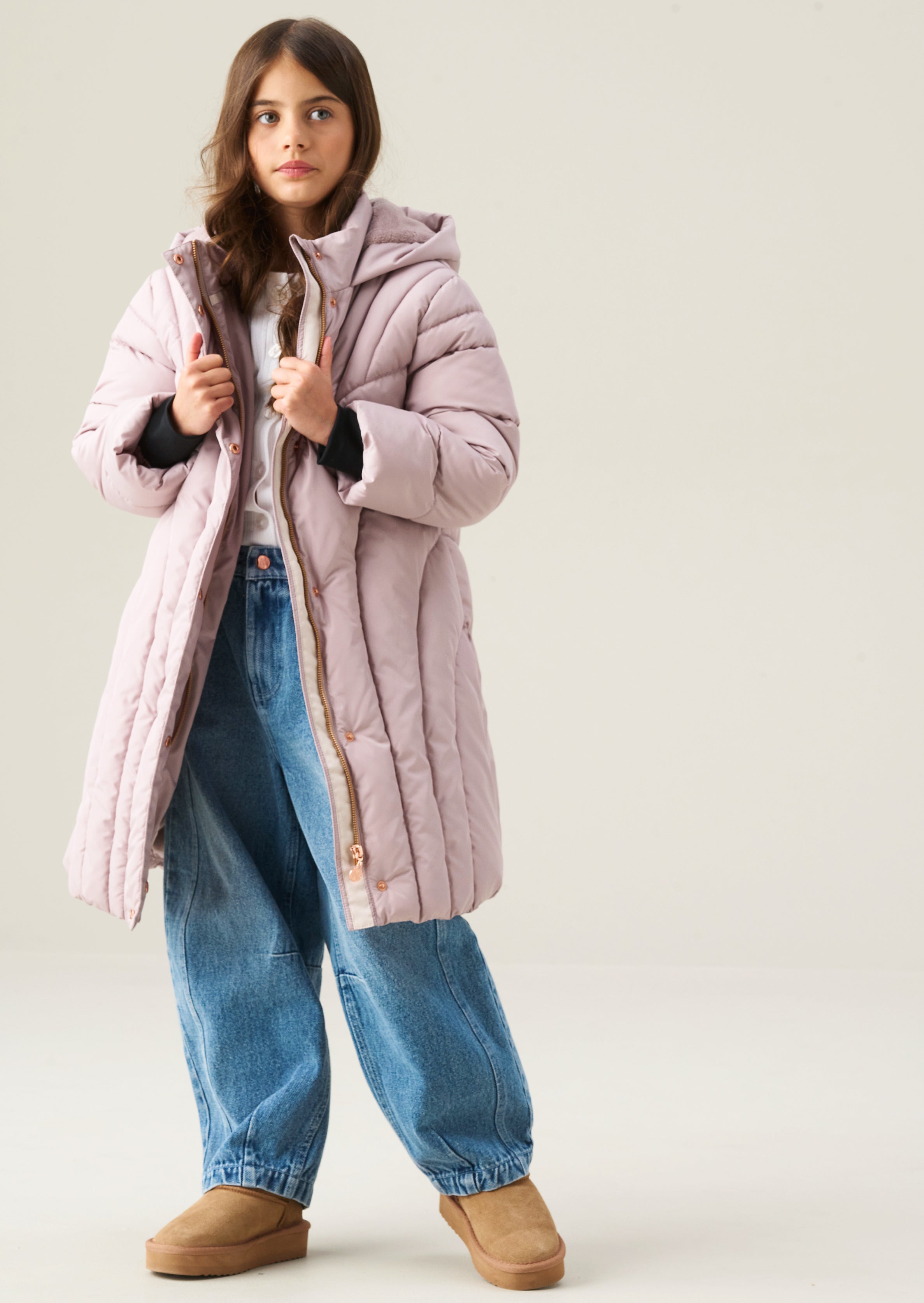 Cappotto lungo trapuntato Aubree