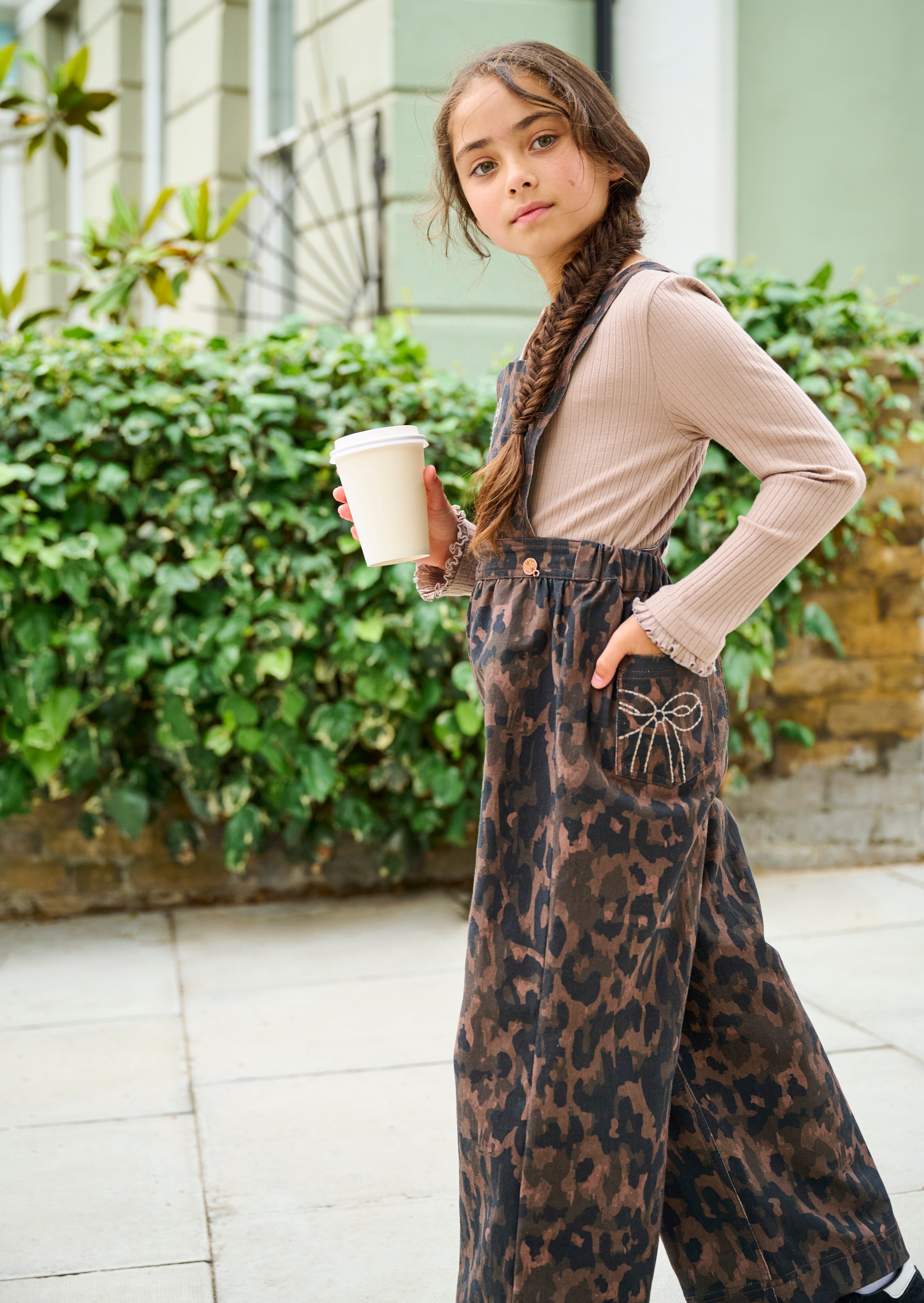 Josie Leopard Dungaree