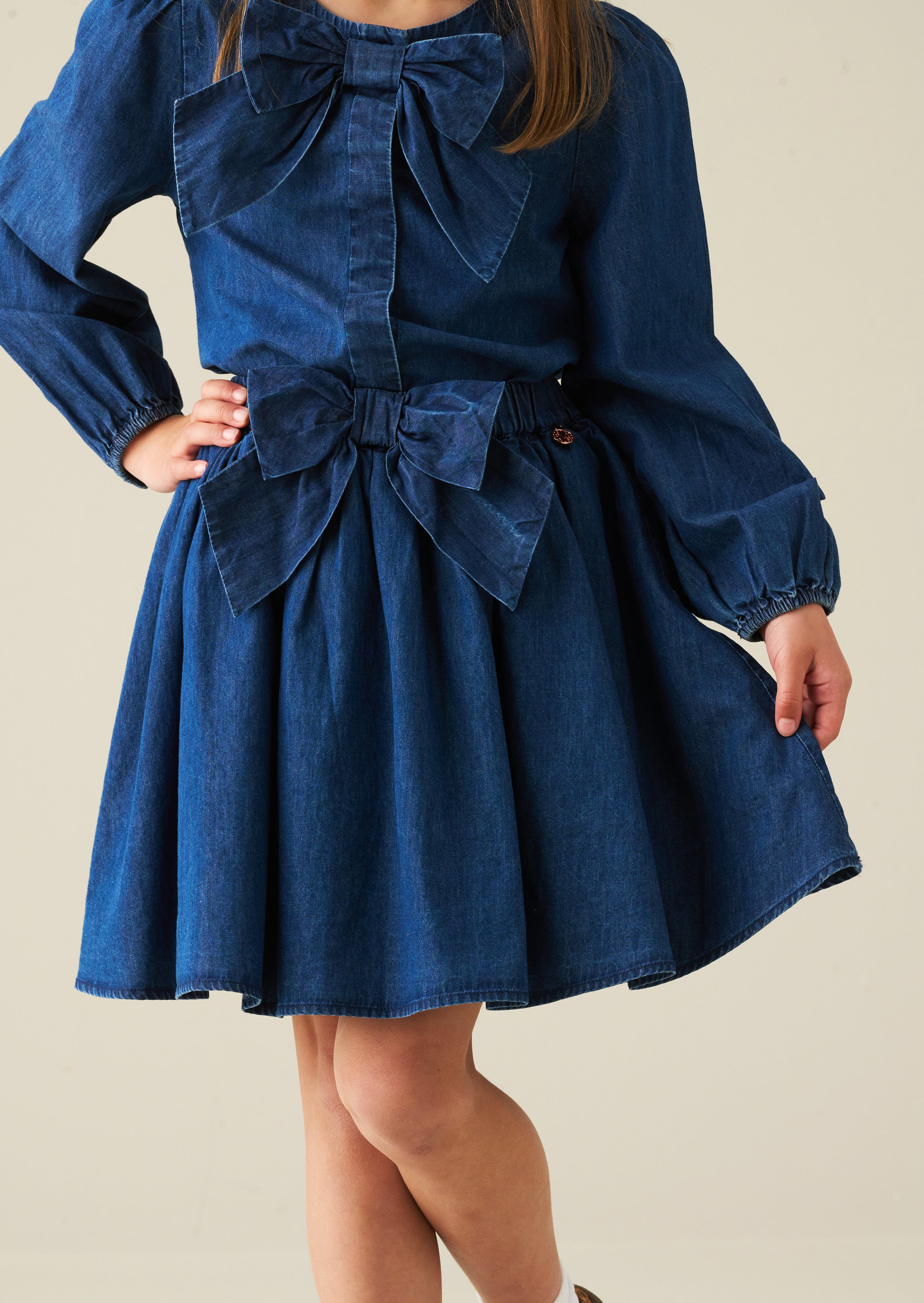 Spódnica Annie Denim z kokardą