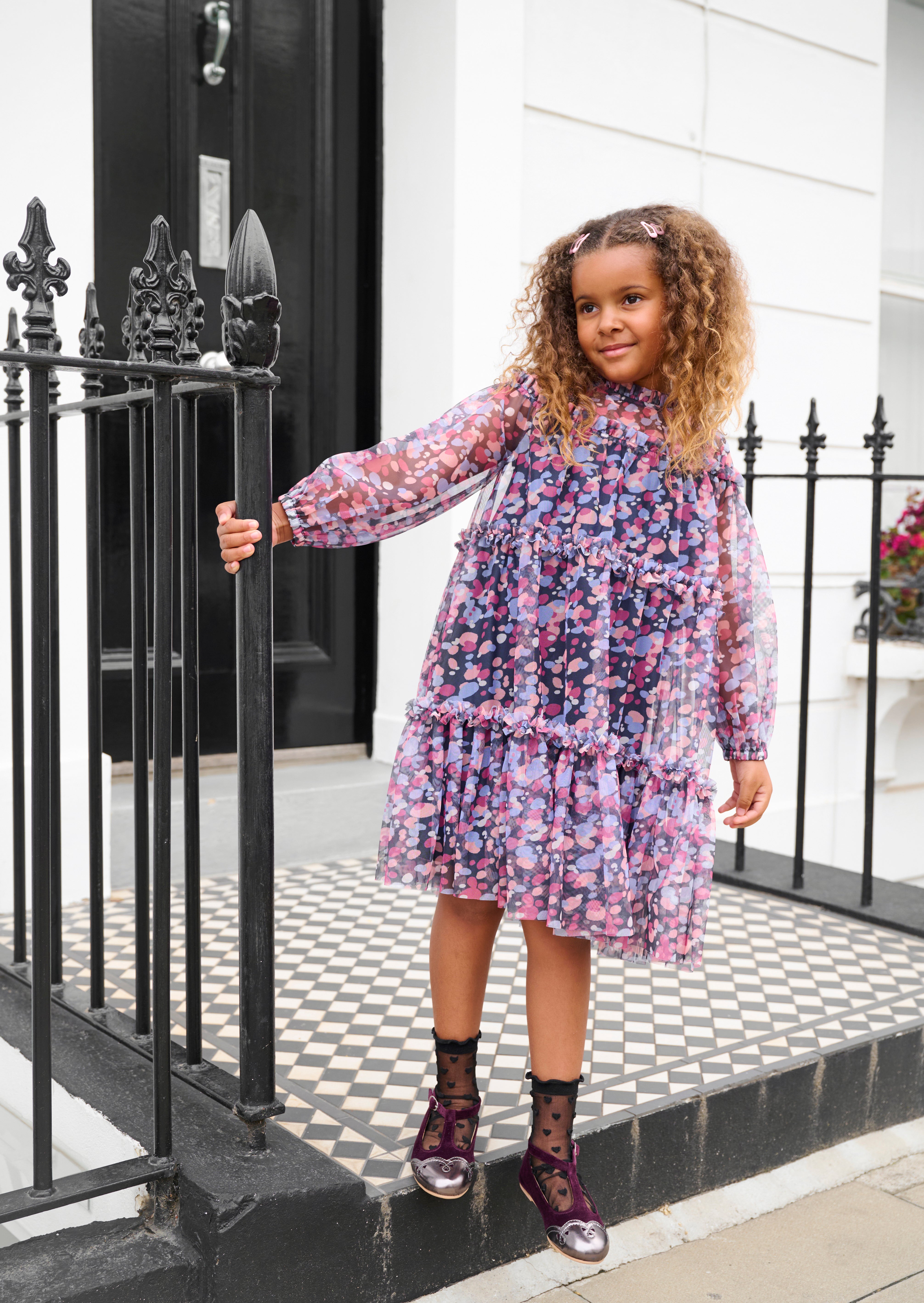 Cara Tiered Mesh Dress