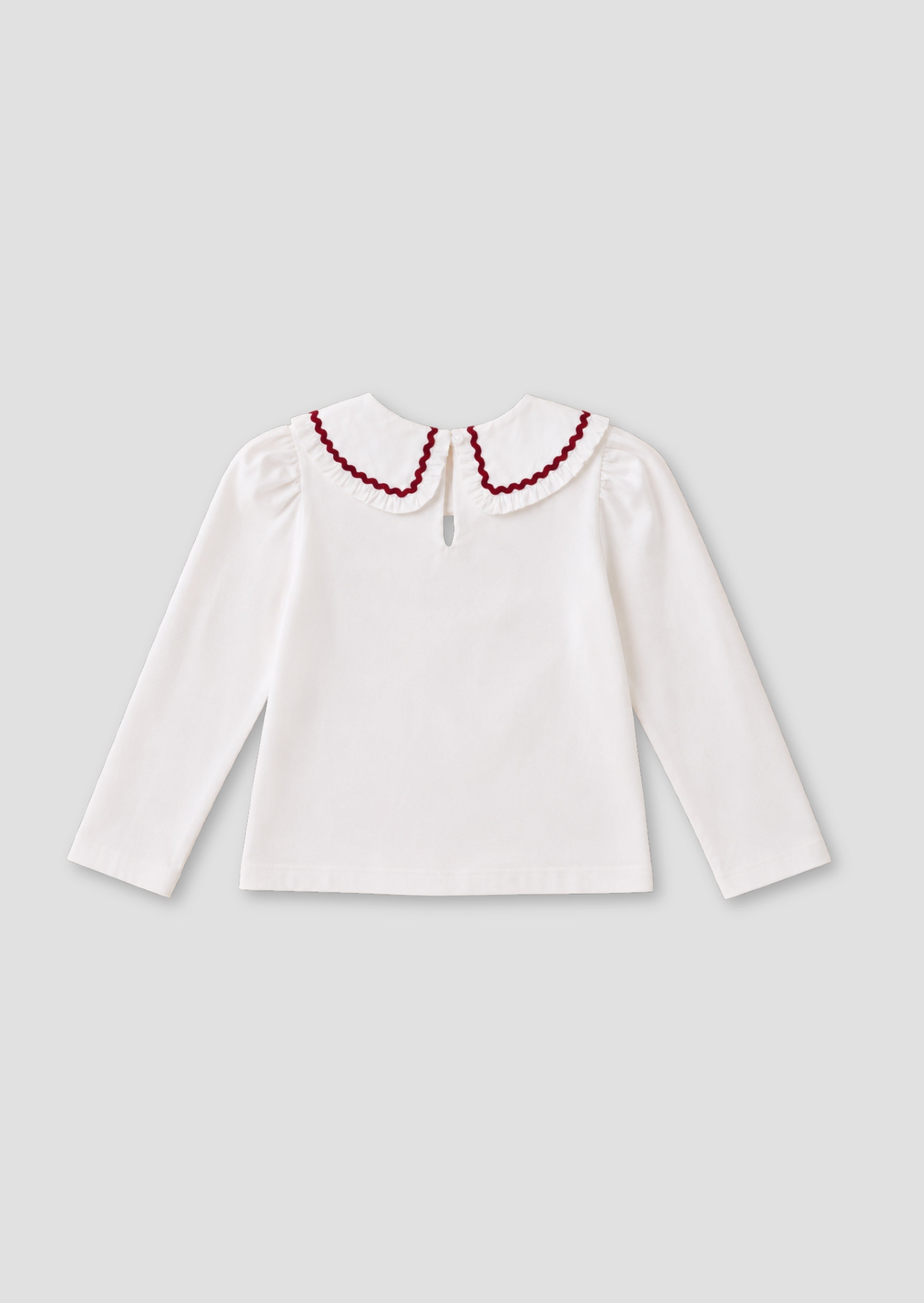 Trinity Woven Collar Long Sleeve Top