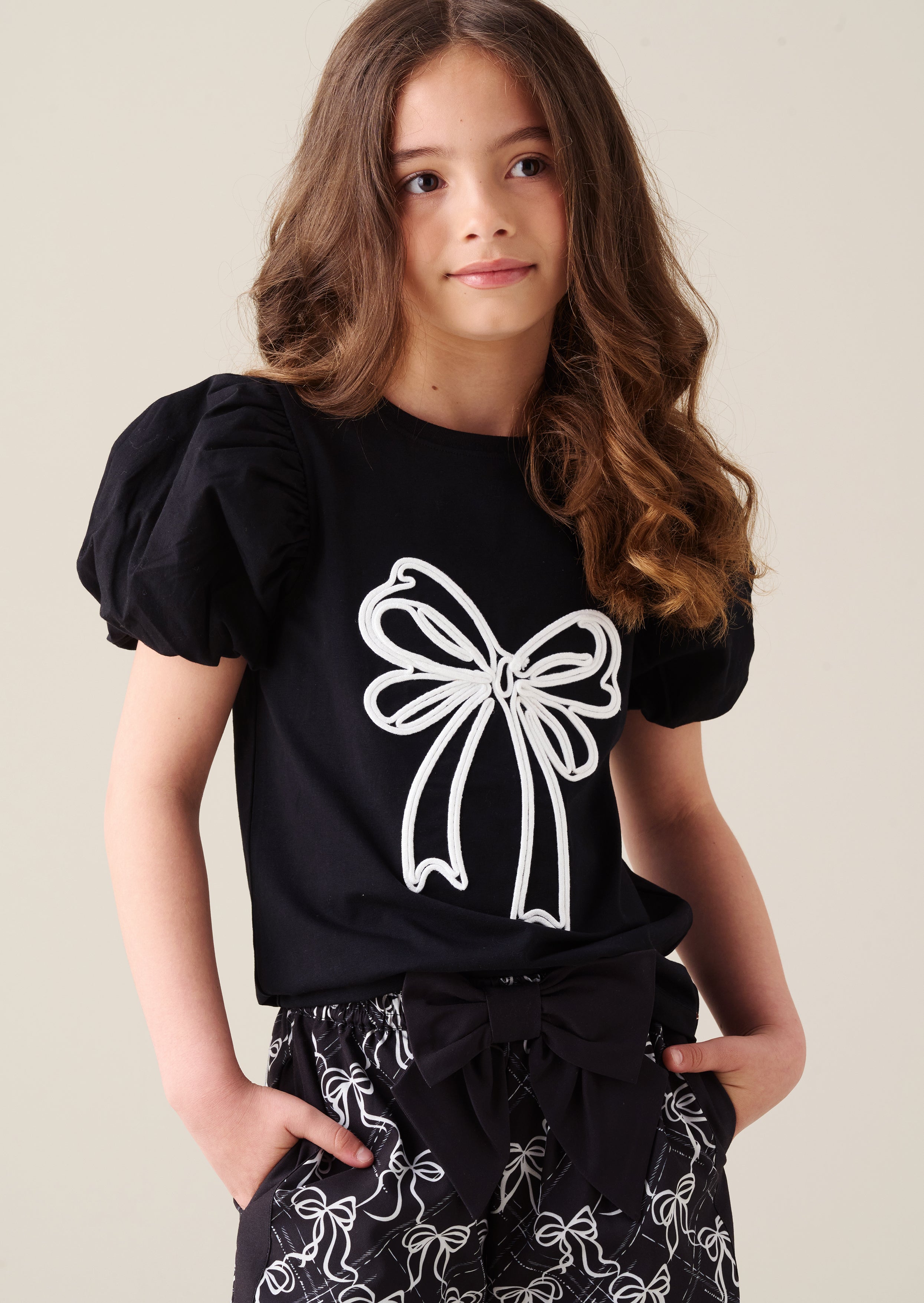 Aofie Bow Embellished Tee