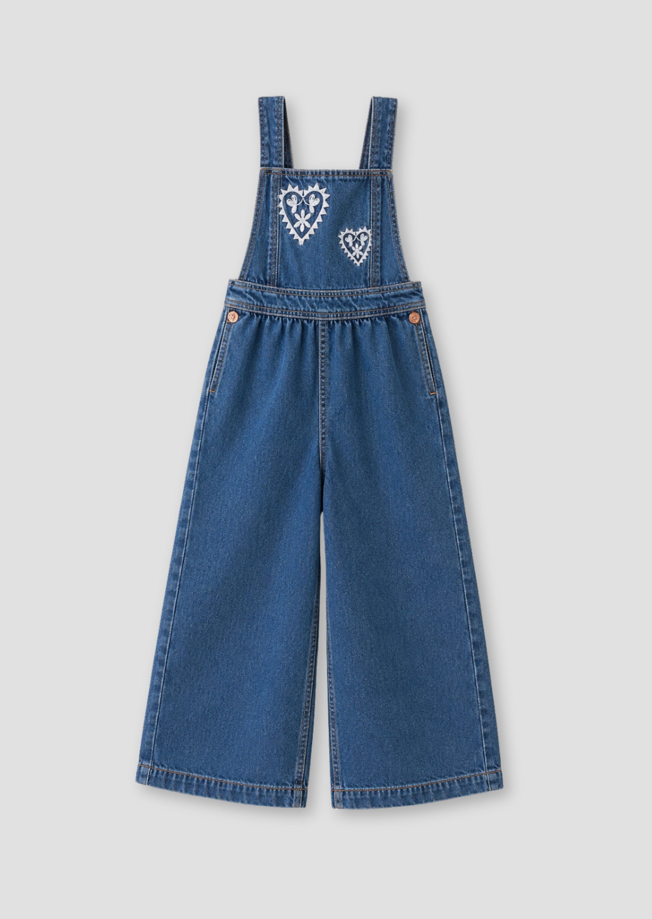 Salopette in denim ricamata Josie